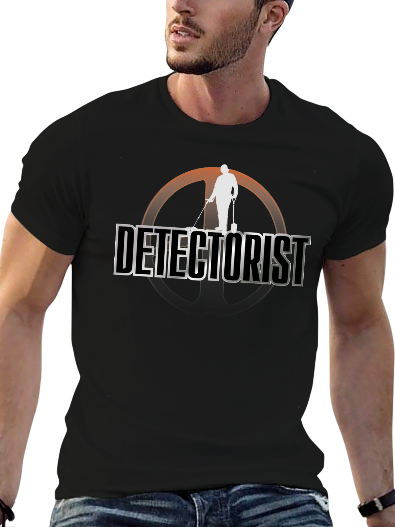 Black Detectorist T-Shirt: Metal Detecting Hobby Apparel view 6