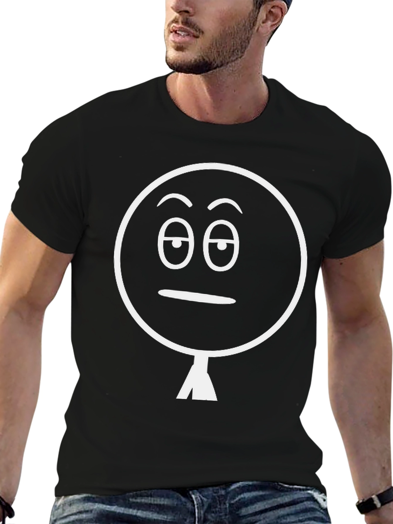 Black Sarcastic Mood Black T-Shirt - Funny Graphic Tee view 6