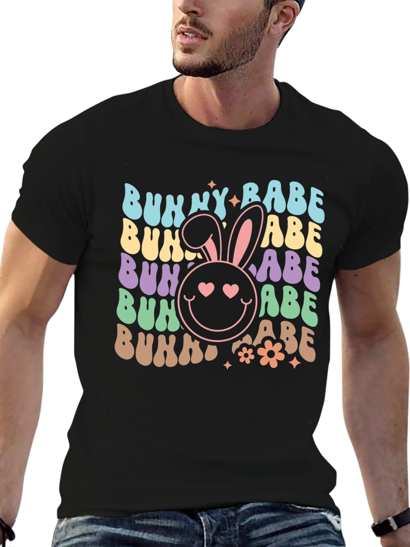 Black Bunny Babe Graphic Tee - Easter T-Shirt view 6