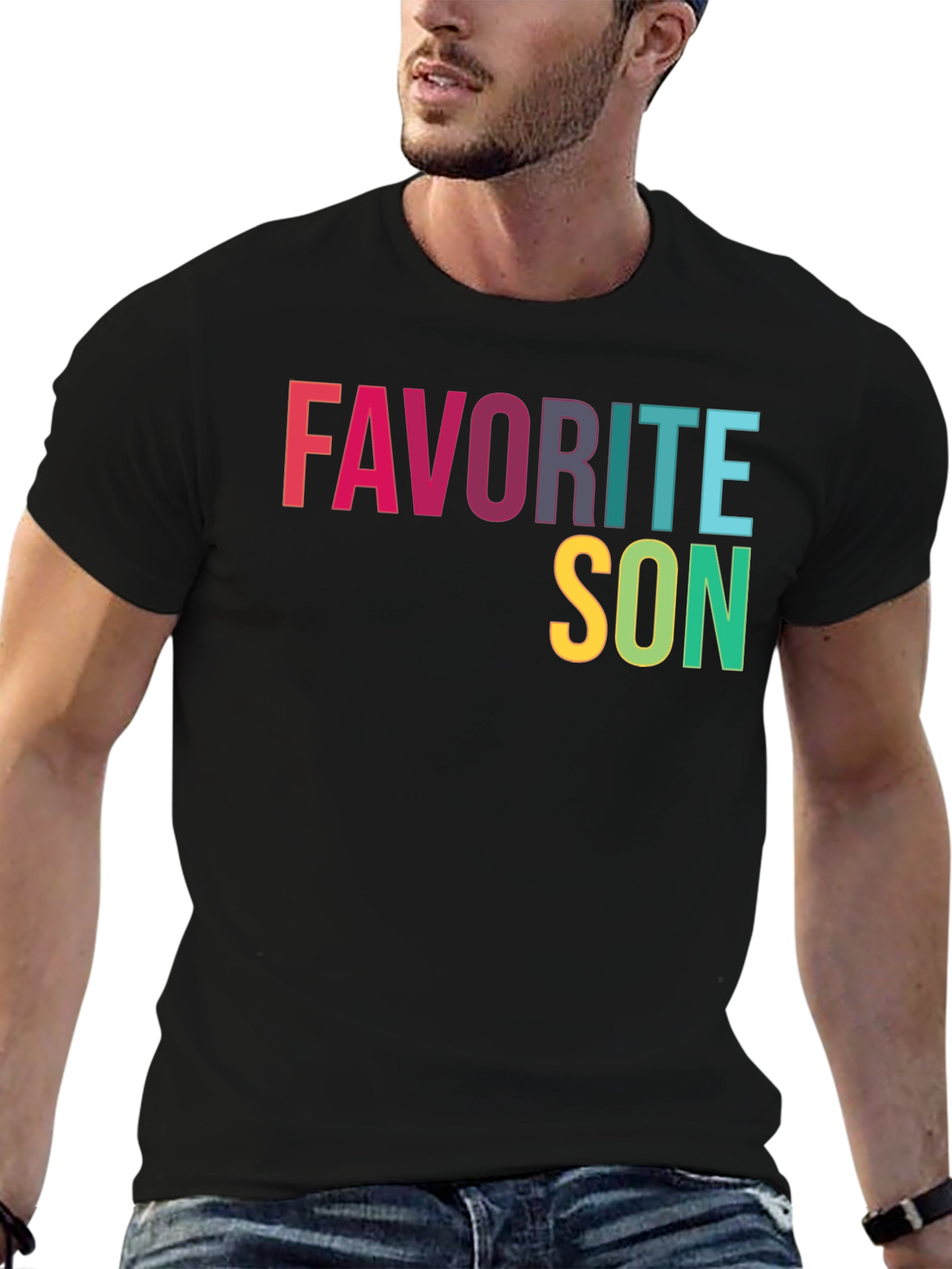 Black Favorite Son Graphic T-Shirt - Soft Cotton Blend view 6