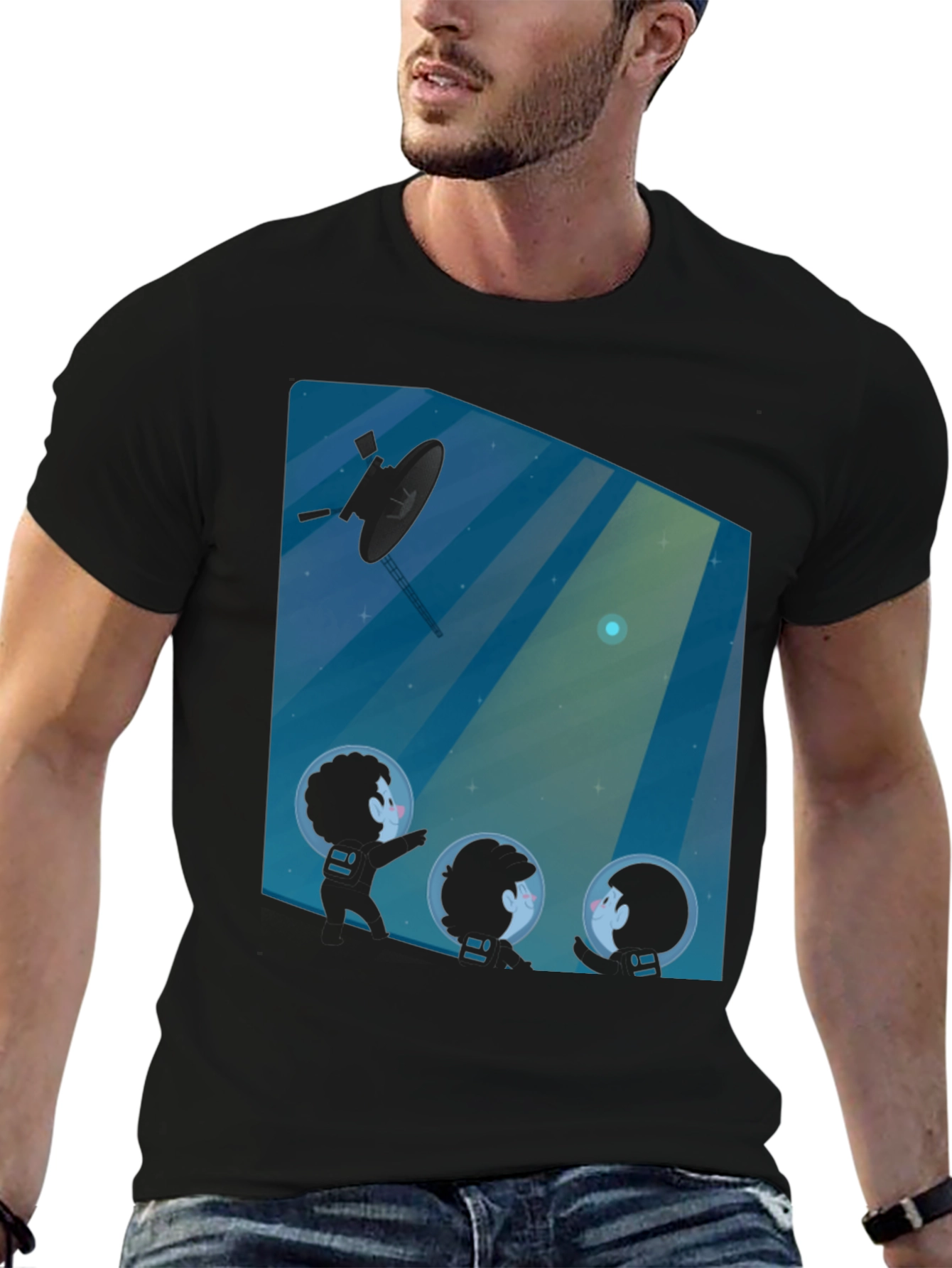 Black Voyager Kids Graphic Tee - Explore Space in Style! view 6