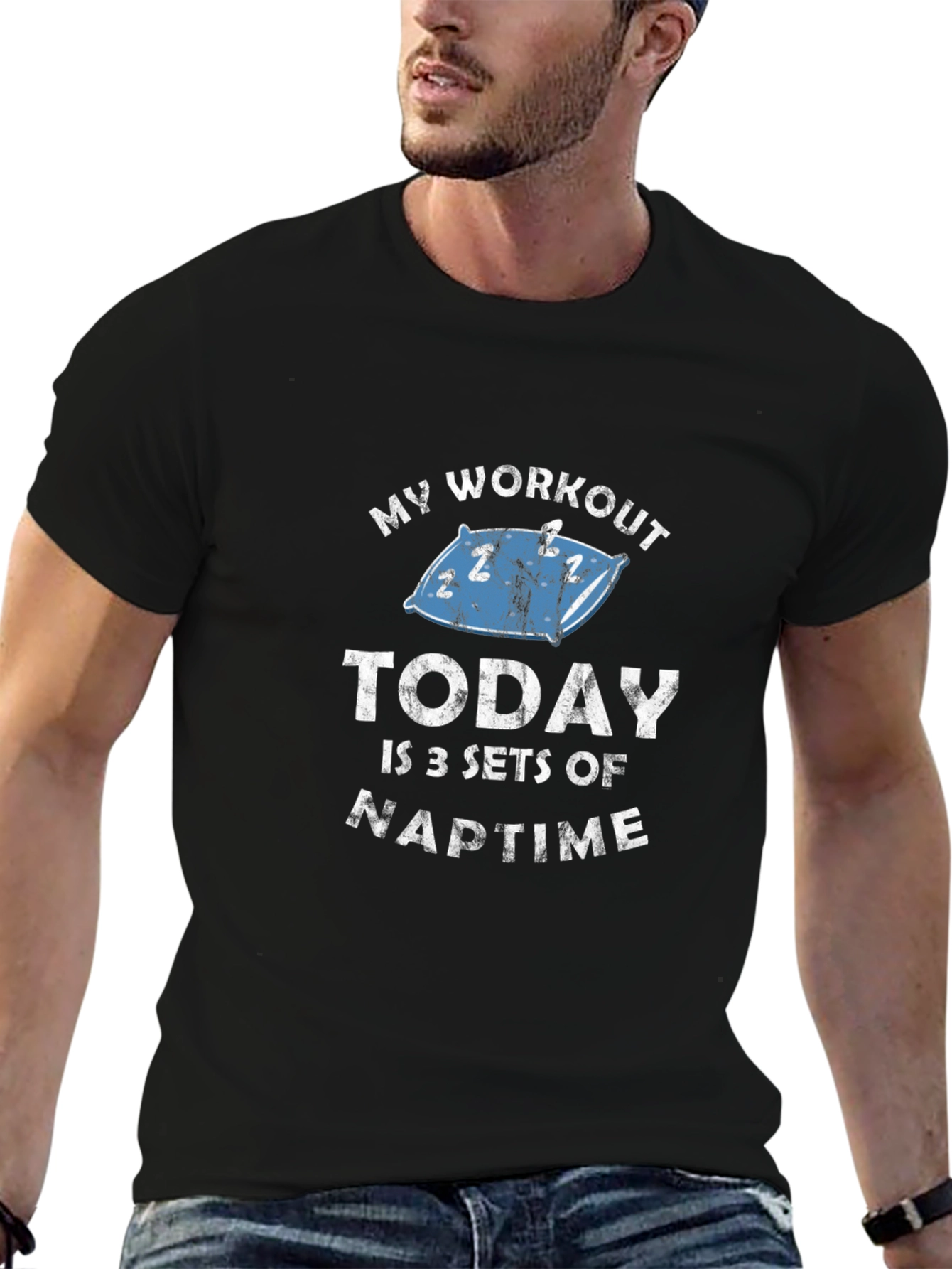 Black Naptime Workout Graphic Tee view 6