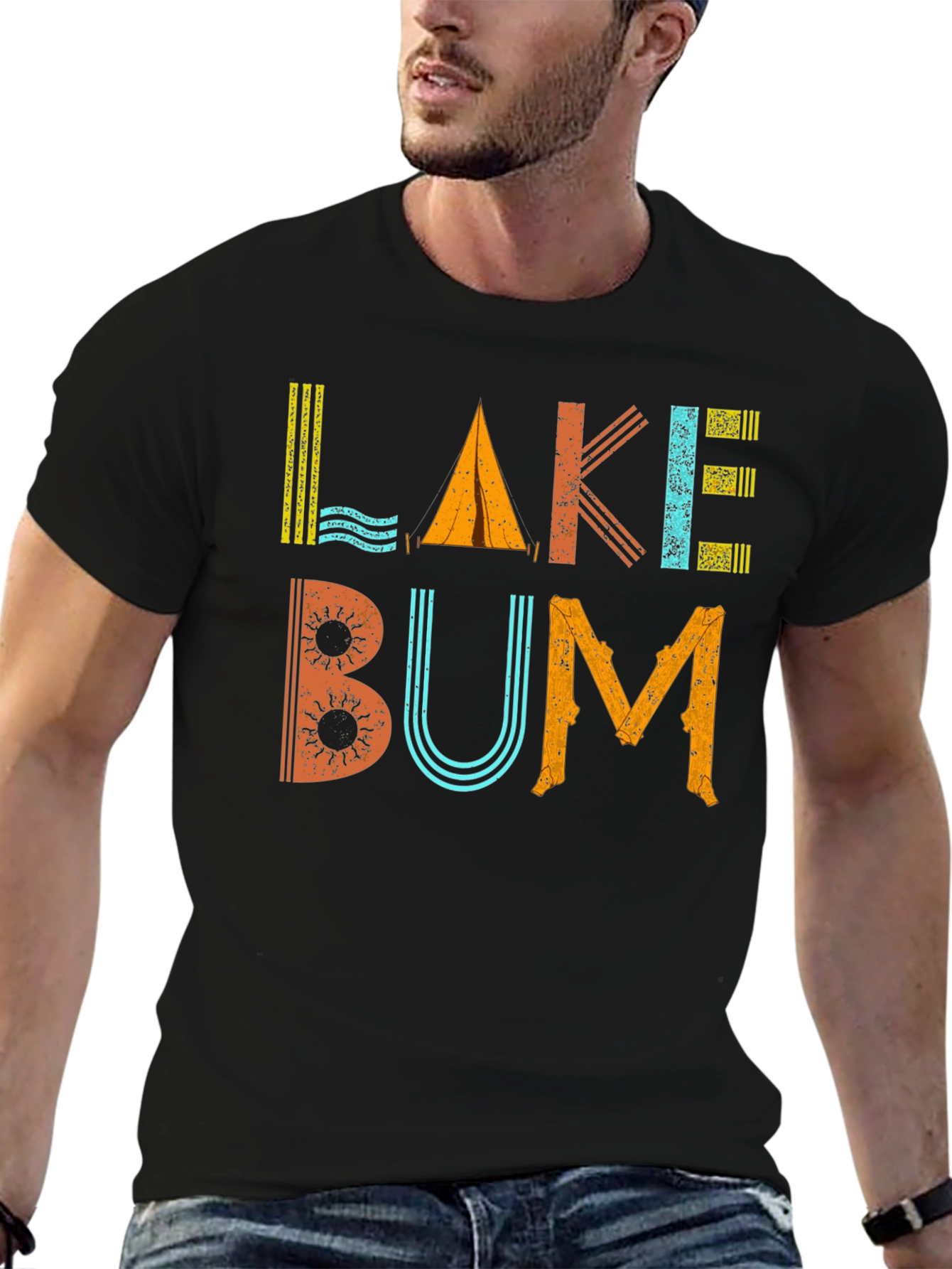 Black Lake Bum Graphic Tee - Camping & Outdoor Fun view 6
