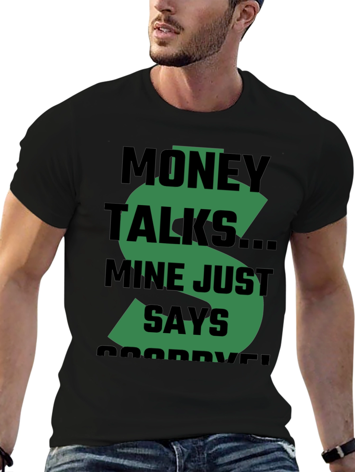 Black Money Talks Graphic T-Shirt view 6