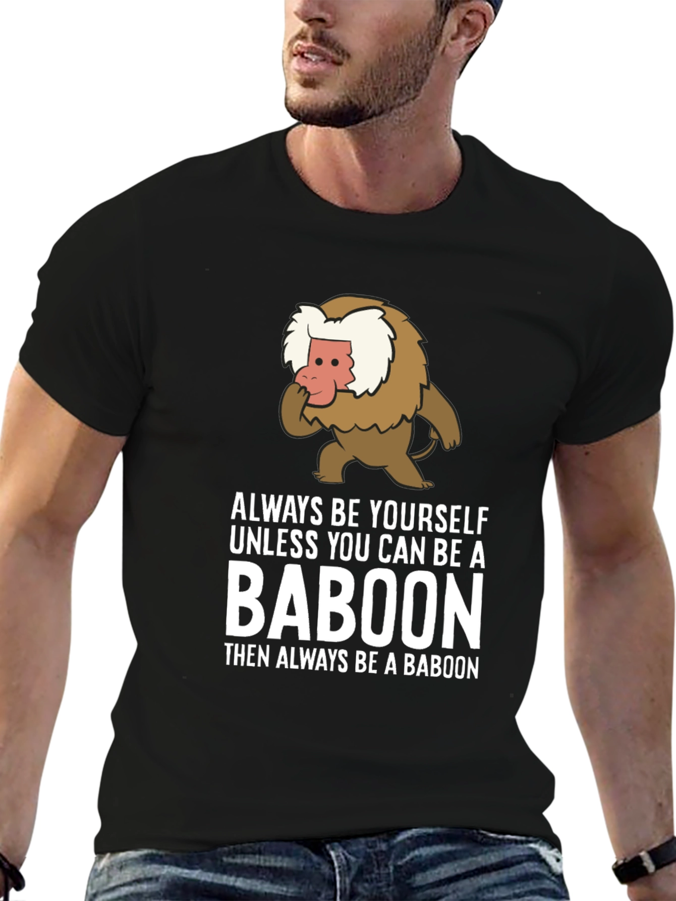Black Baboon Graphic Tee - Always Be Yourself view 6