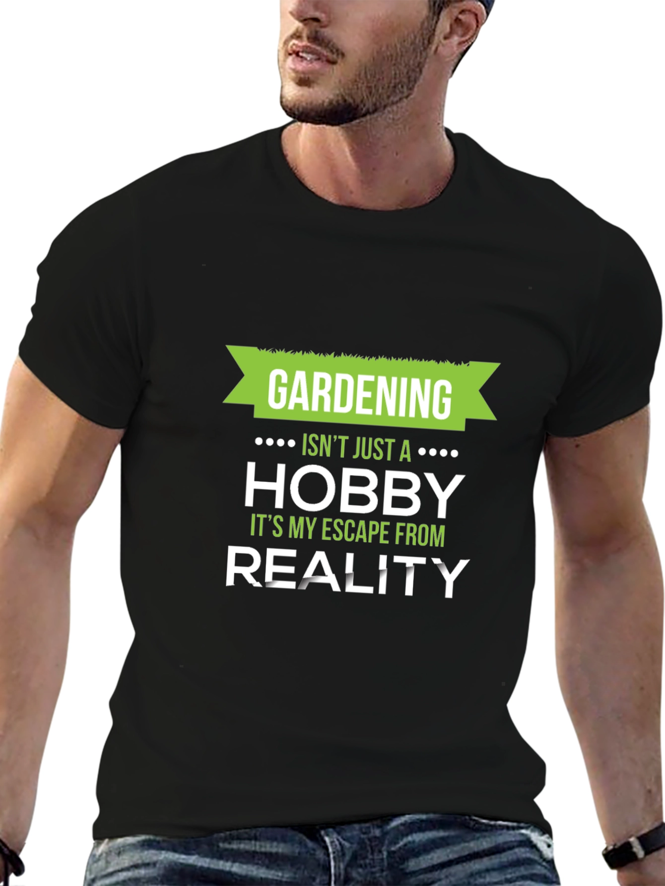 Black Gardening Escape T-Shirt - Hobbyist Apparel view 6