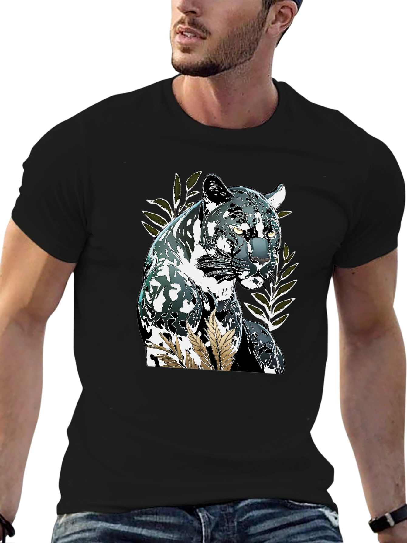 Black Black Panther Graphic Tee - Stylish Men's Shirt view 6