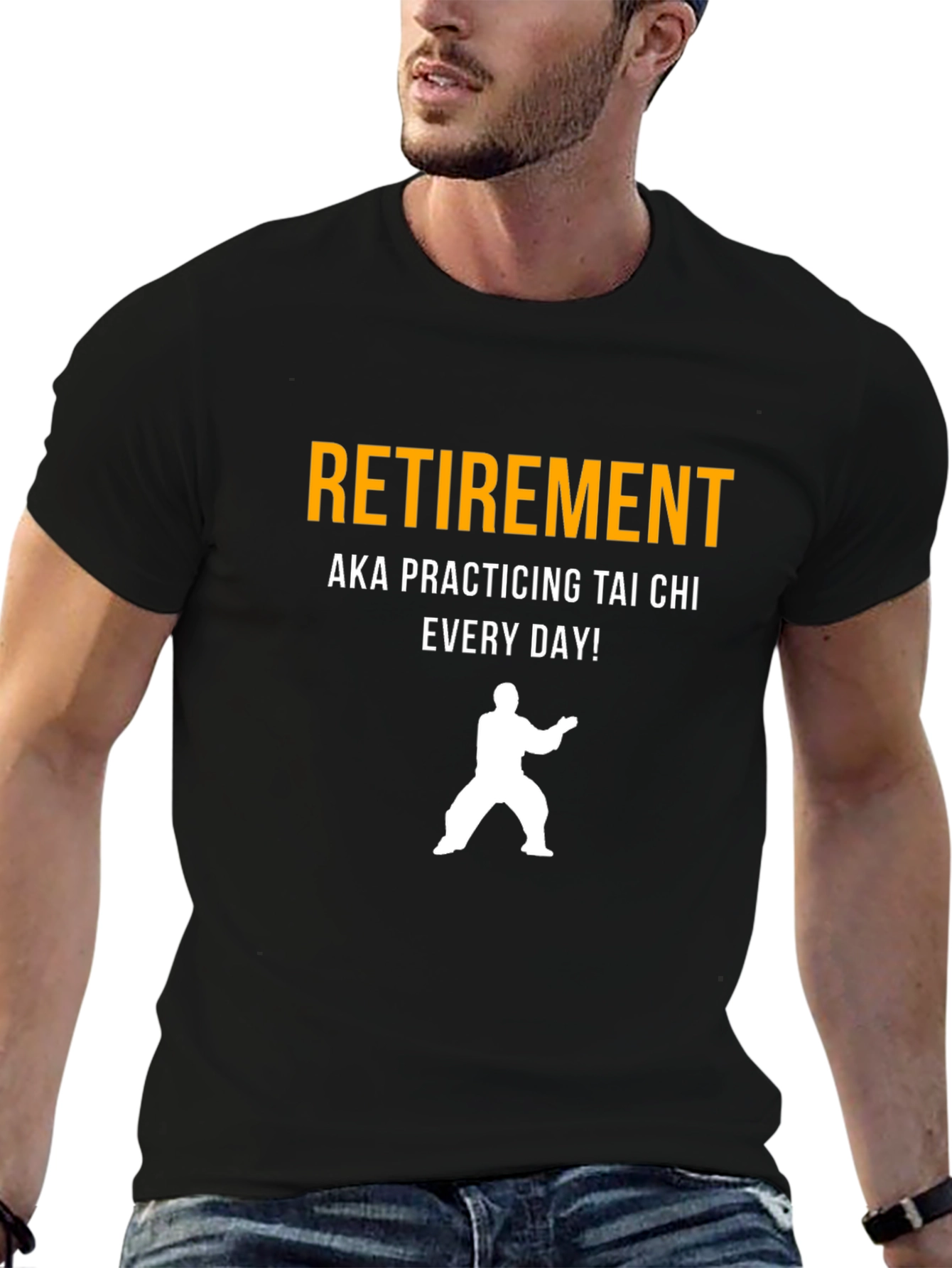 Black Retirement Tai Chi T-Shirt view 6