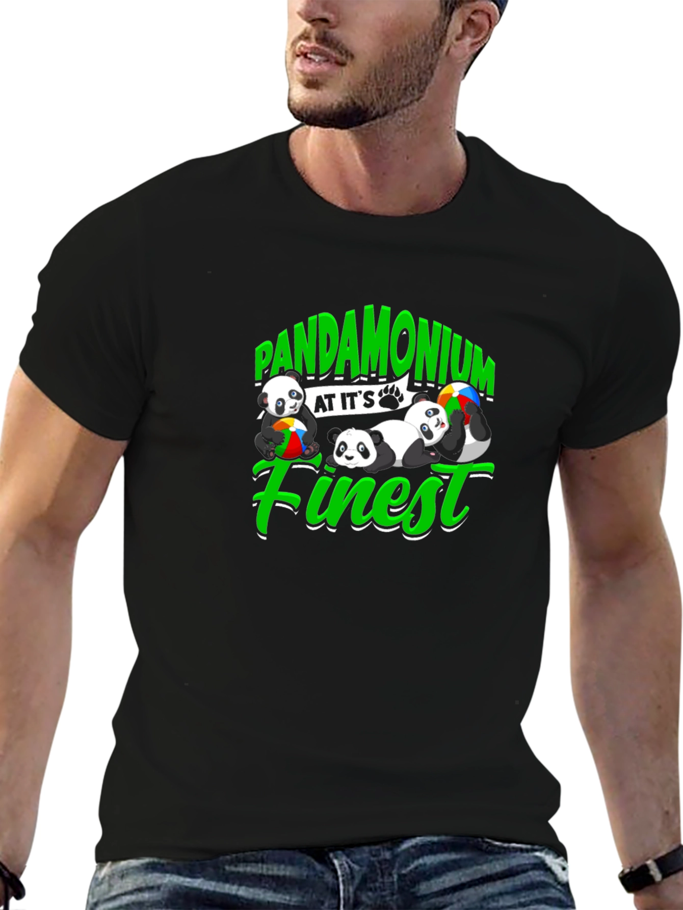Black Pandamonium at it's Finest T-Shirt view 6