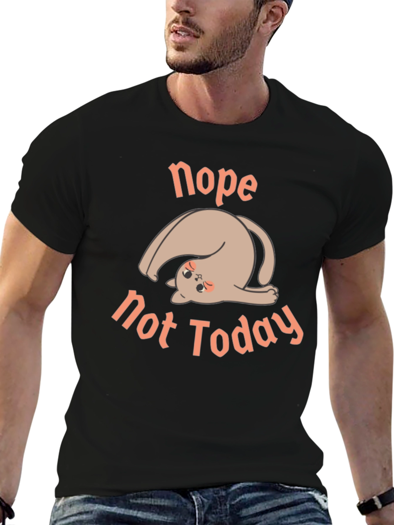 Black Nope Not Today Graphic Tee - Relaxed Fit view 6