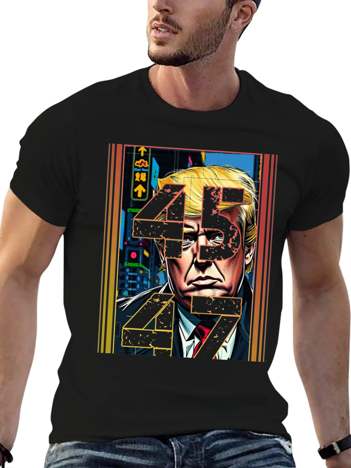 Black 45 47 Graphic Tee view 6