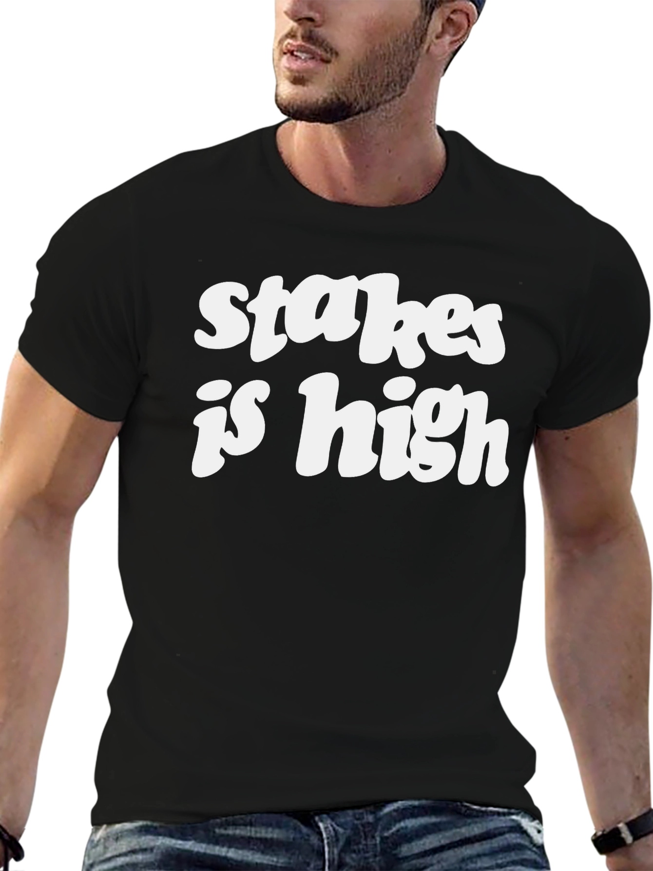 Black Stakes Is High Graphic Tee - Black view 6