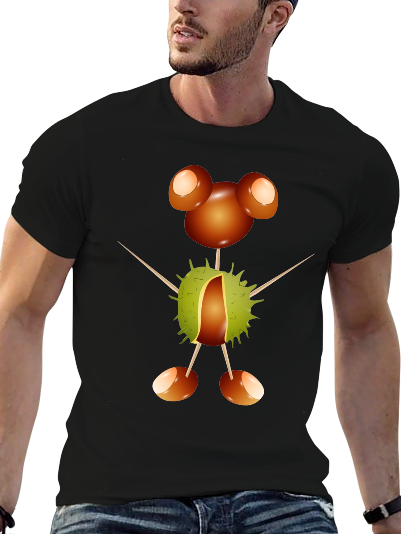 Black Chestnut Character Graphic Tee view 6