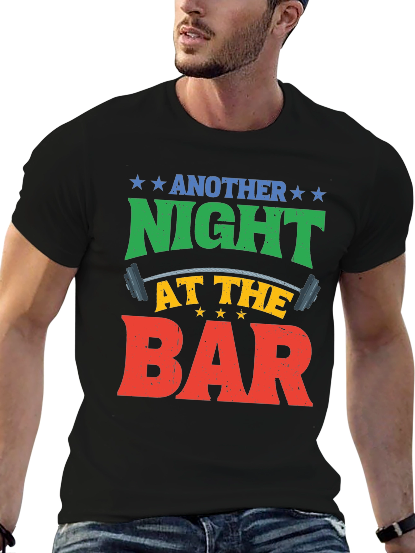 Black Another Night at the Bar Workout T-Shirt view 6