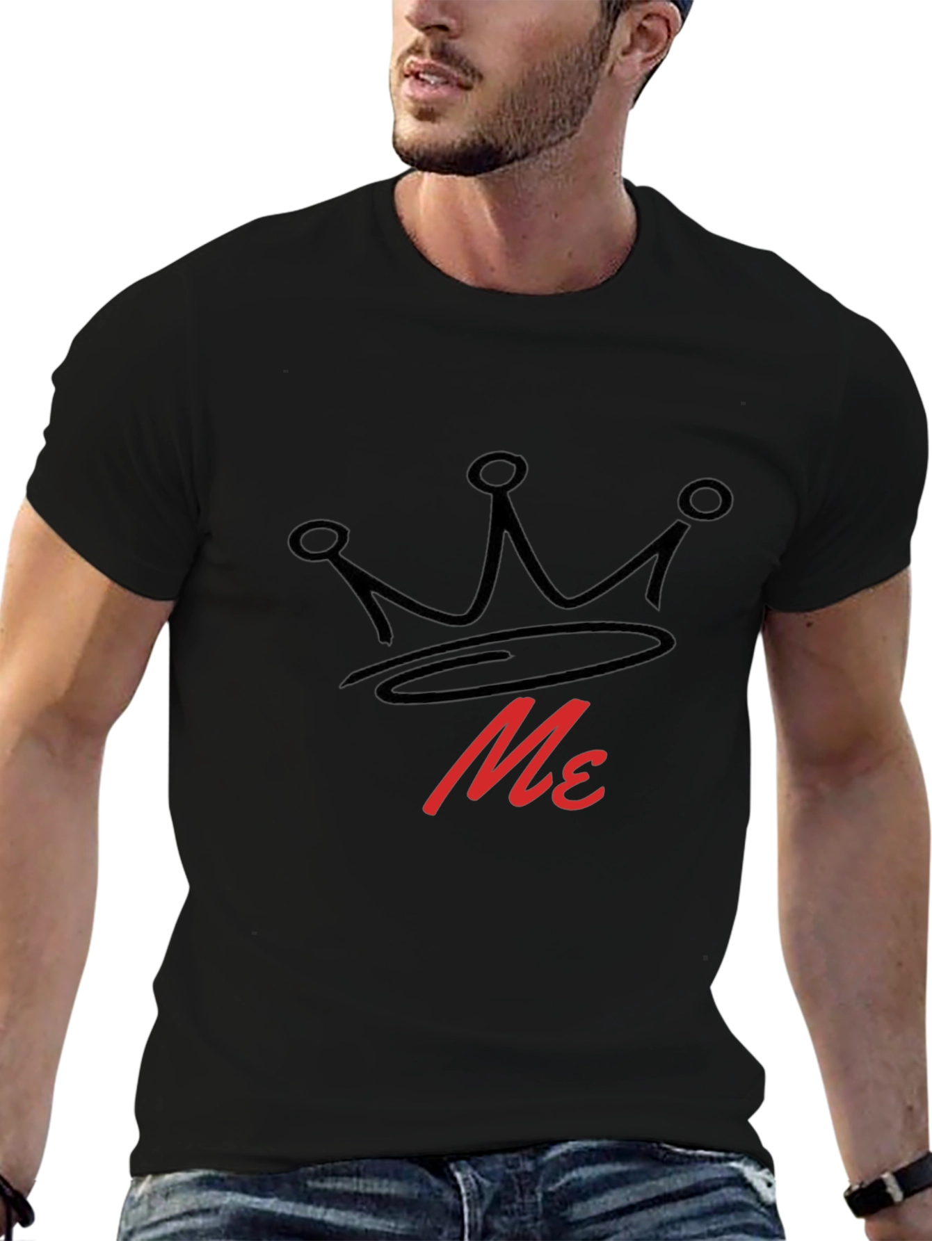 Black King Me Graphic Tee - Black Cotton T-Shirt view 6