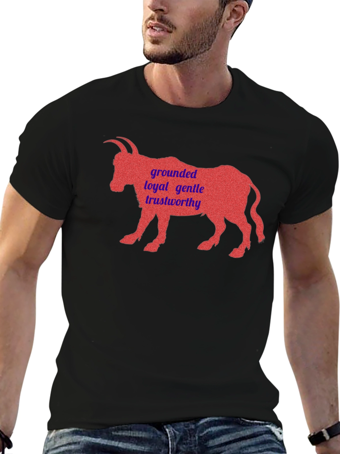 Black Grounded Goat Graphic Tee view 6