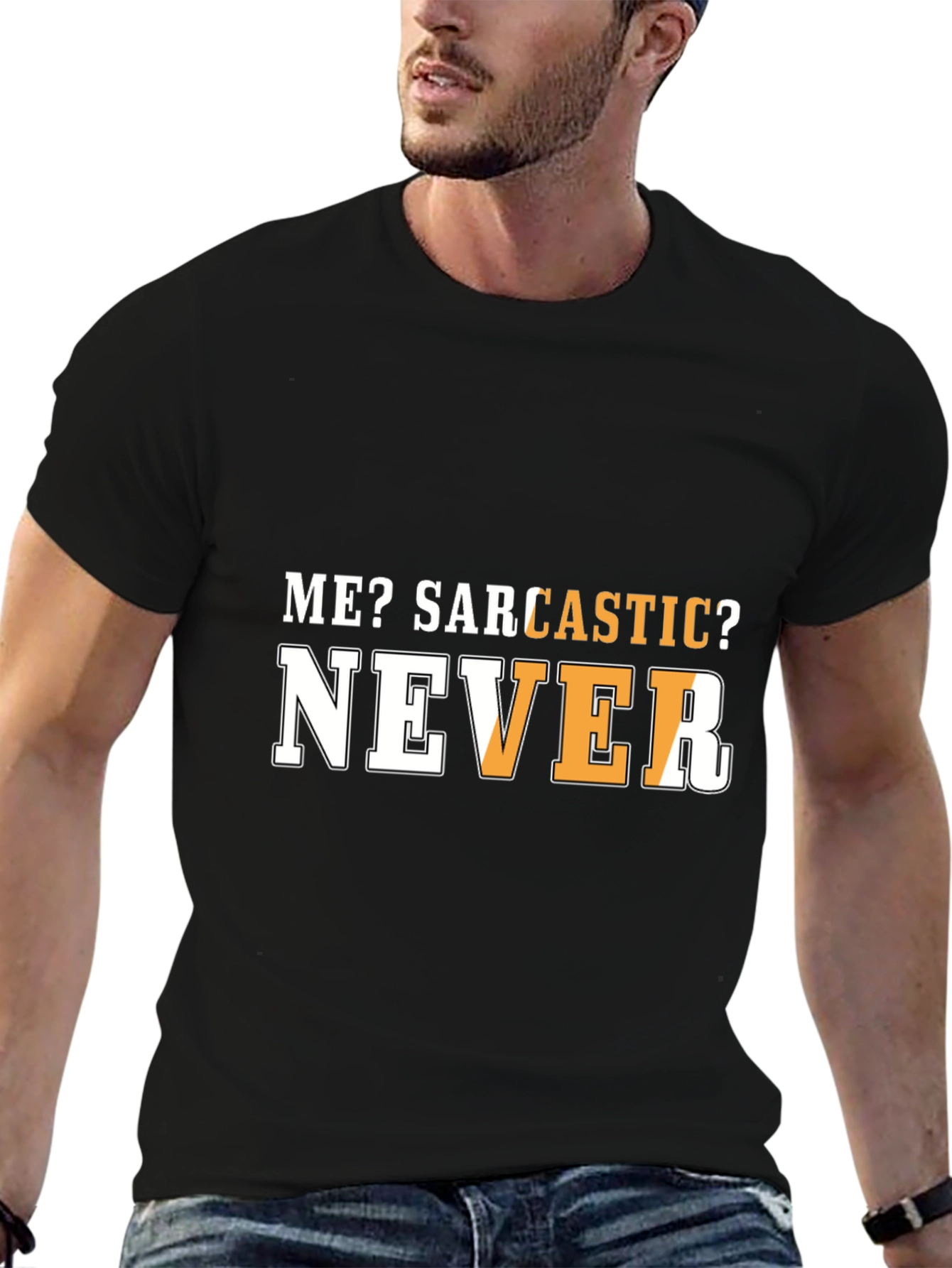 Black Sarcastic Humor T-Shirt - Funny Graphic Tee view 6