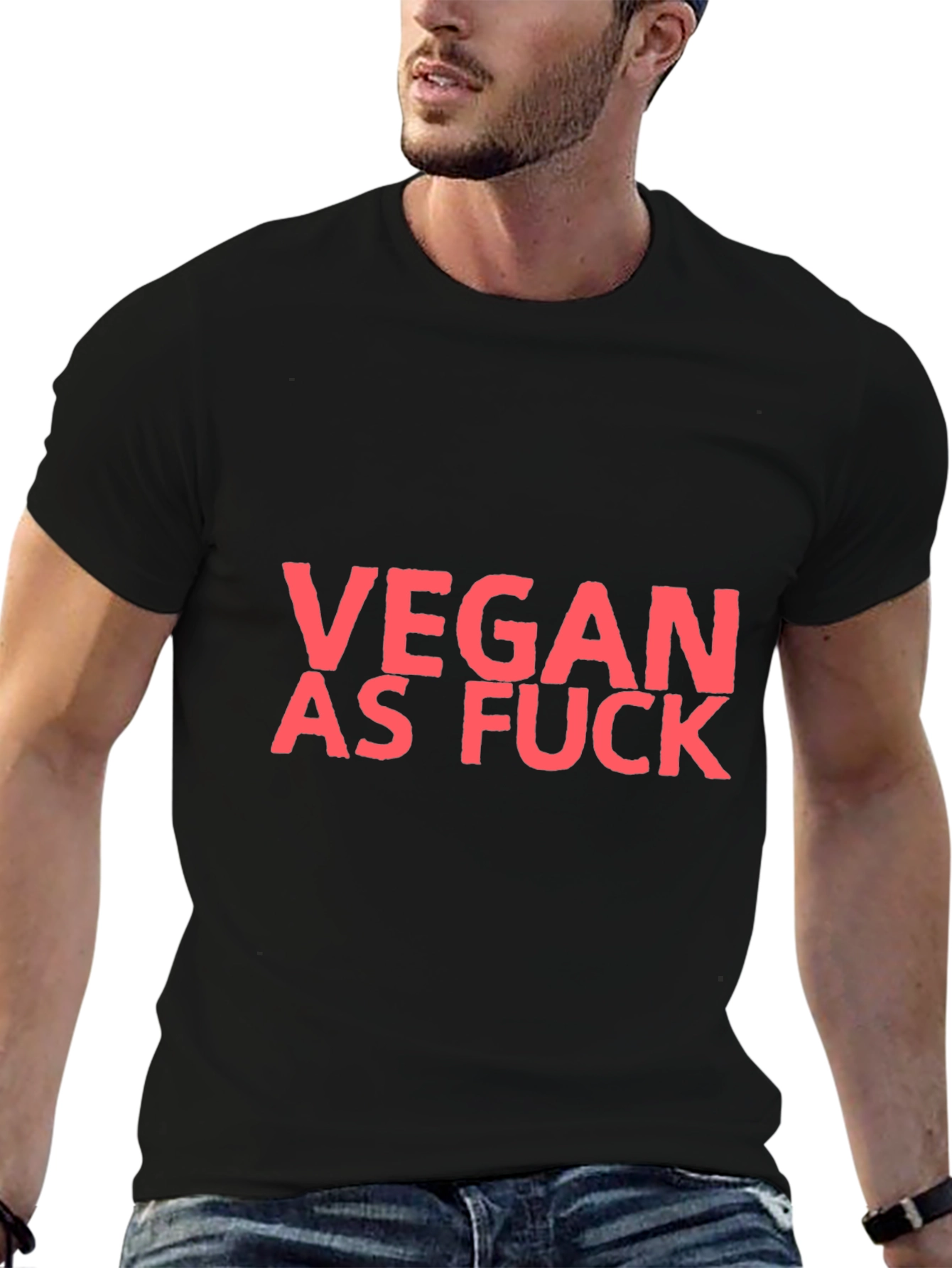Black Vegan AF T-Shirt - Bold Statement Tee view 6