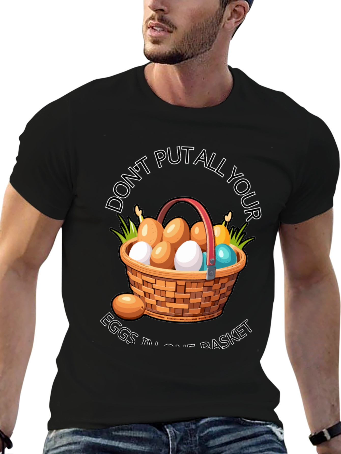 Black Don't Put All Your Eggs T-Shirt view 6