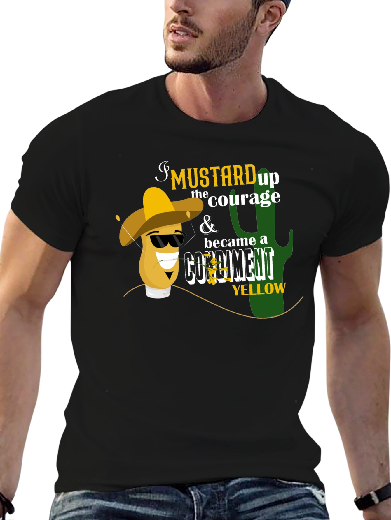 Black Mustard Courage Black T-Shirt view 6