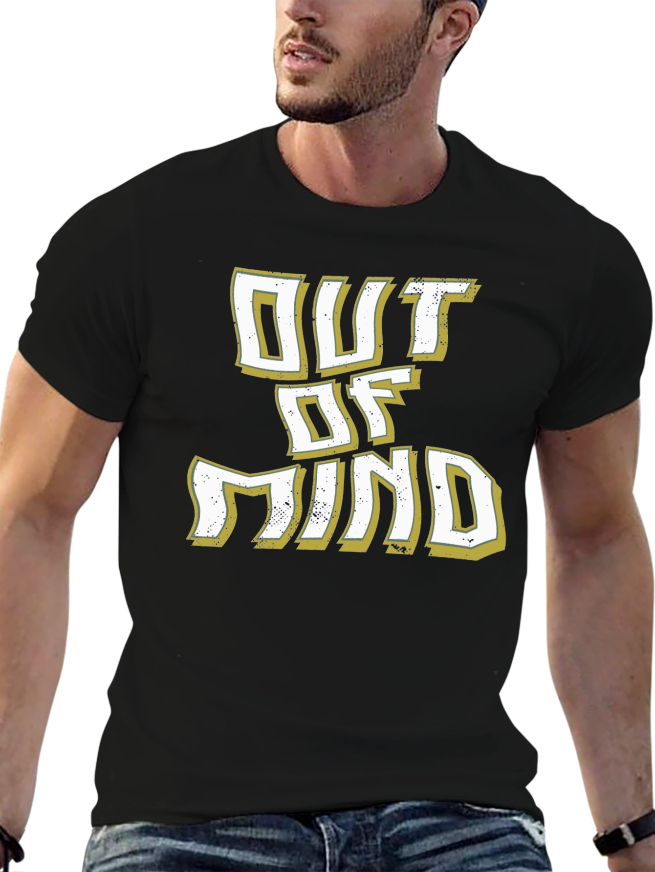 Black Out Of Mind Graphic Tee - Novelty Print T-Shirt view 6