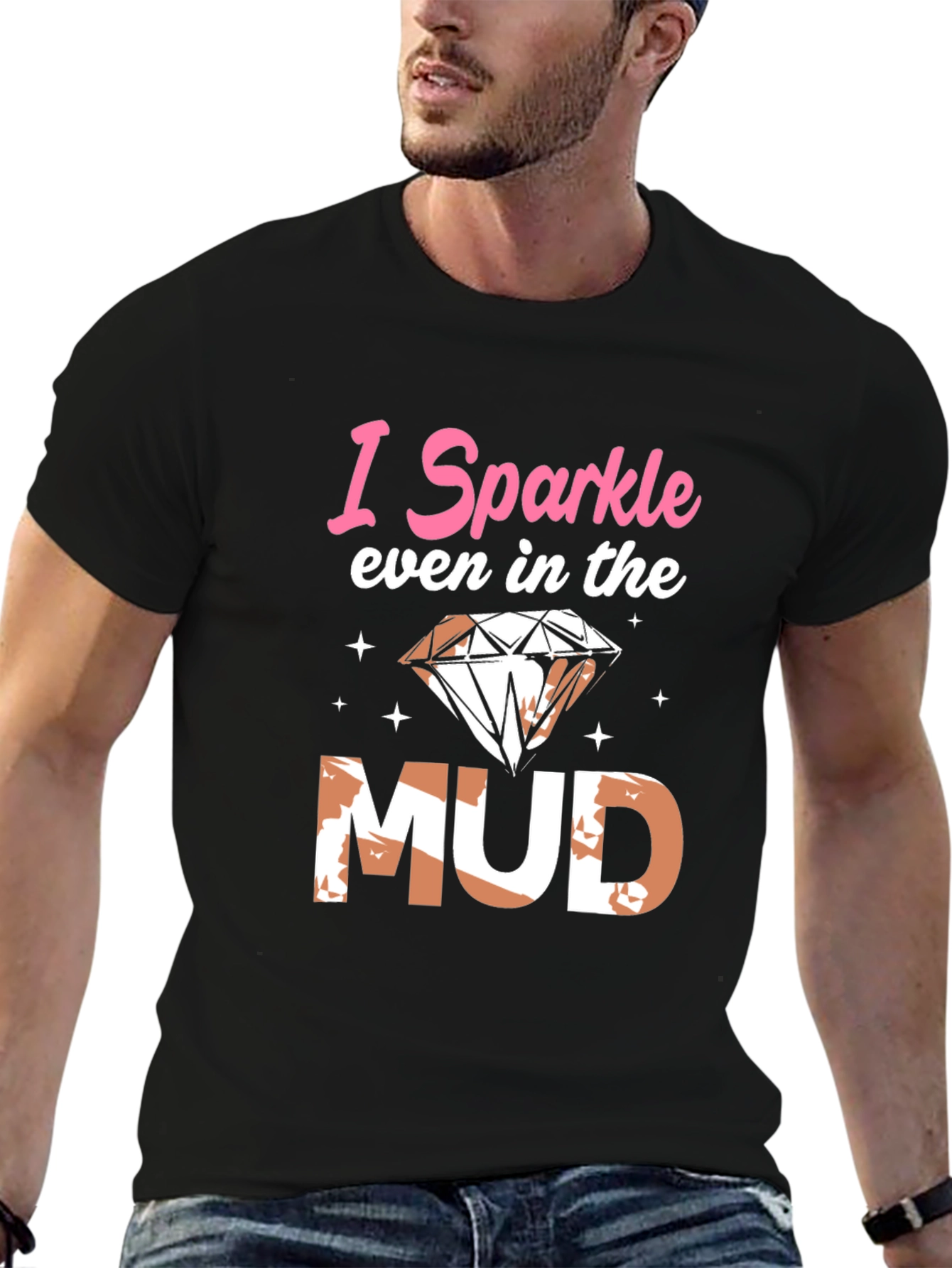 Black I Sparkle Even in the Mud Graphic Tee view 6