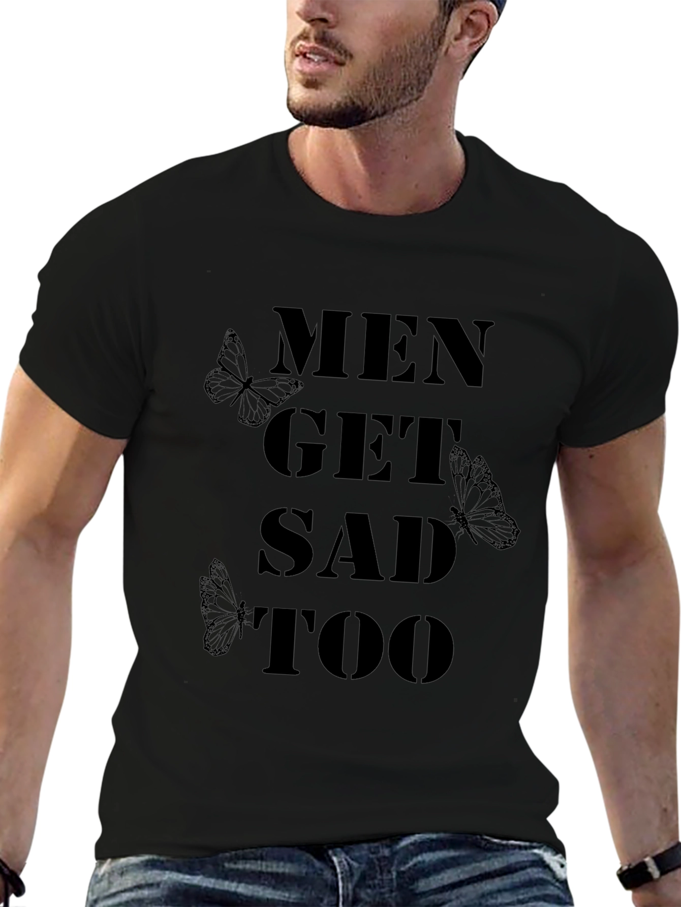 Black Men Get Sad Too T-Shirt view 6