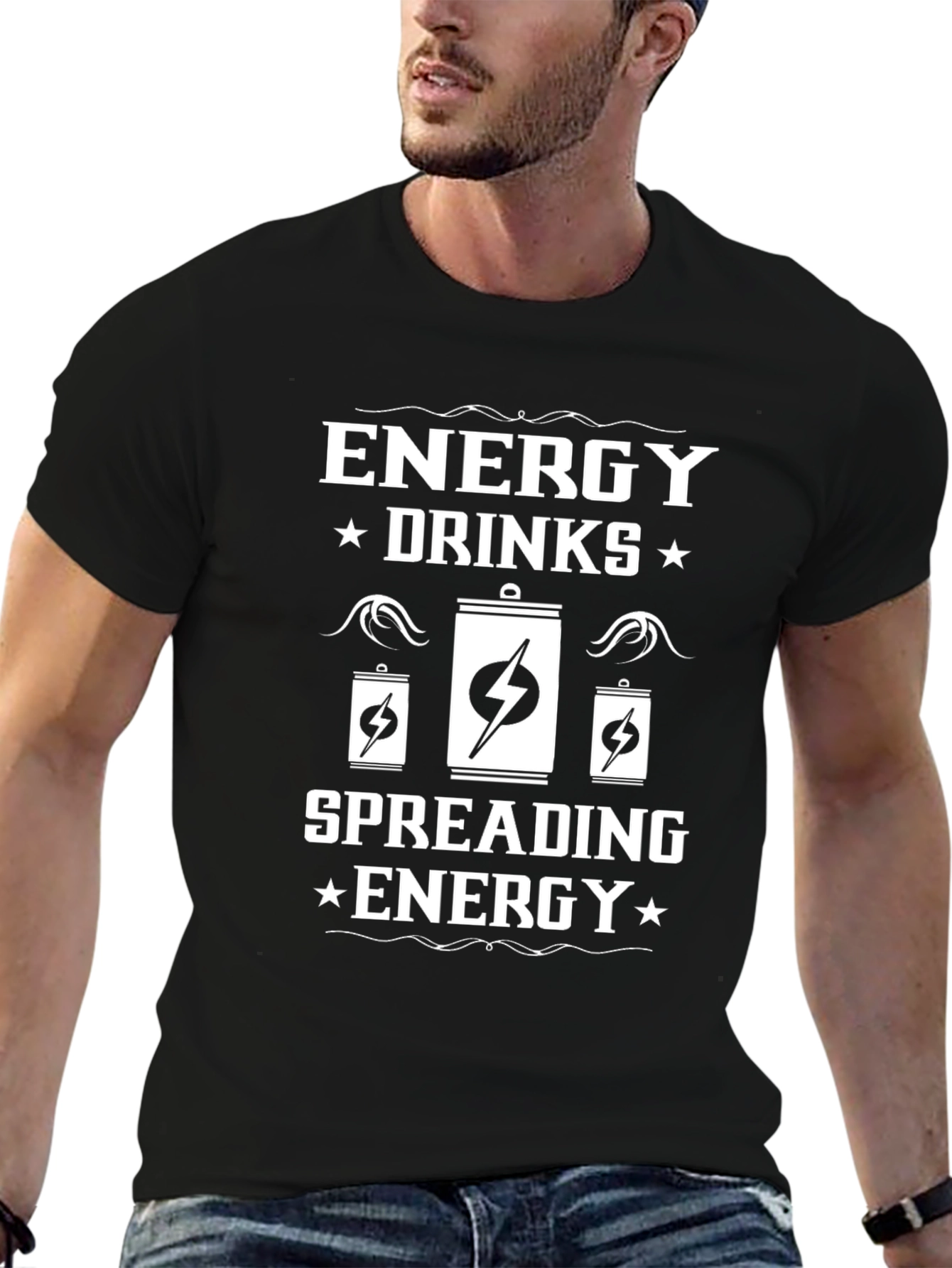 Black Energy Drinks Graphic Tee view 6