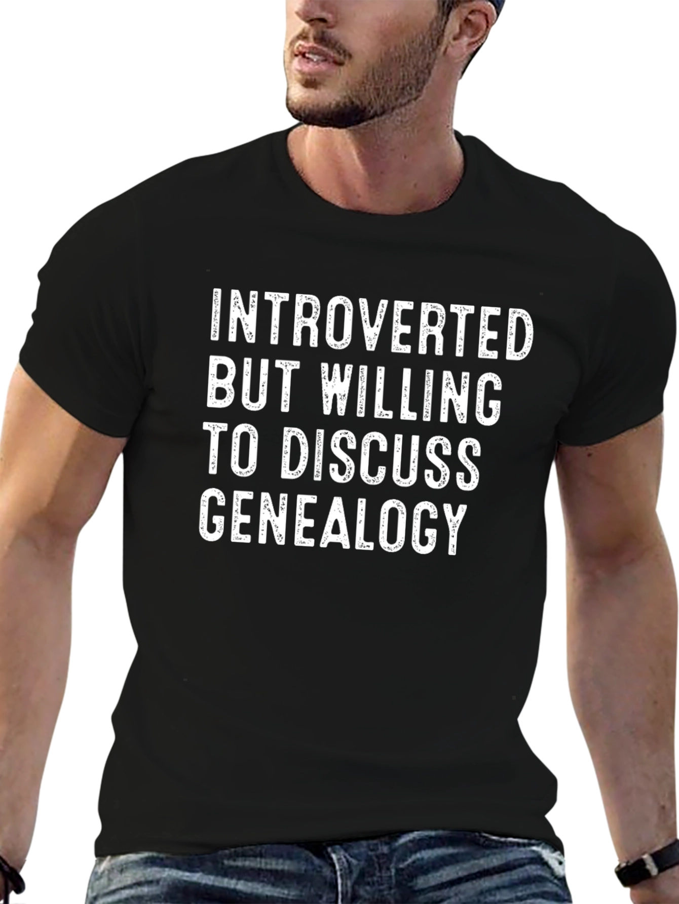 Black Introverted Genealogy T-Shirt view 6