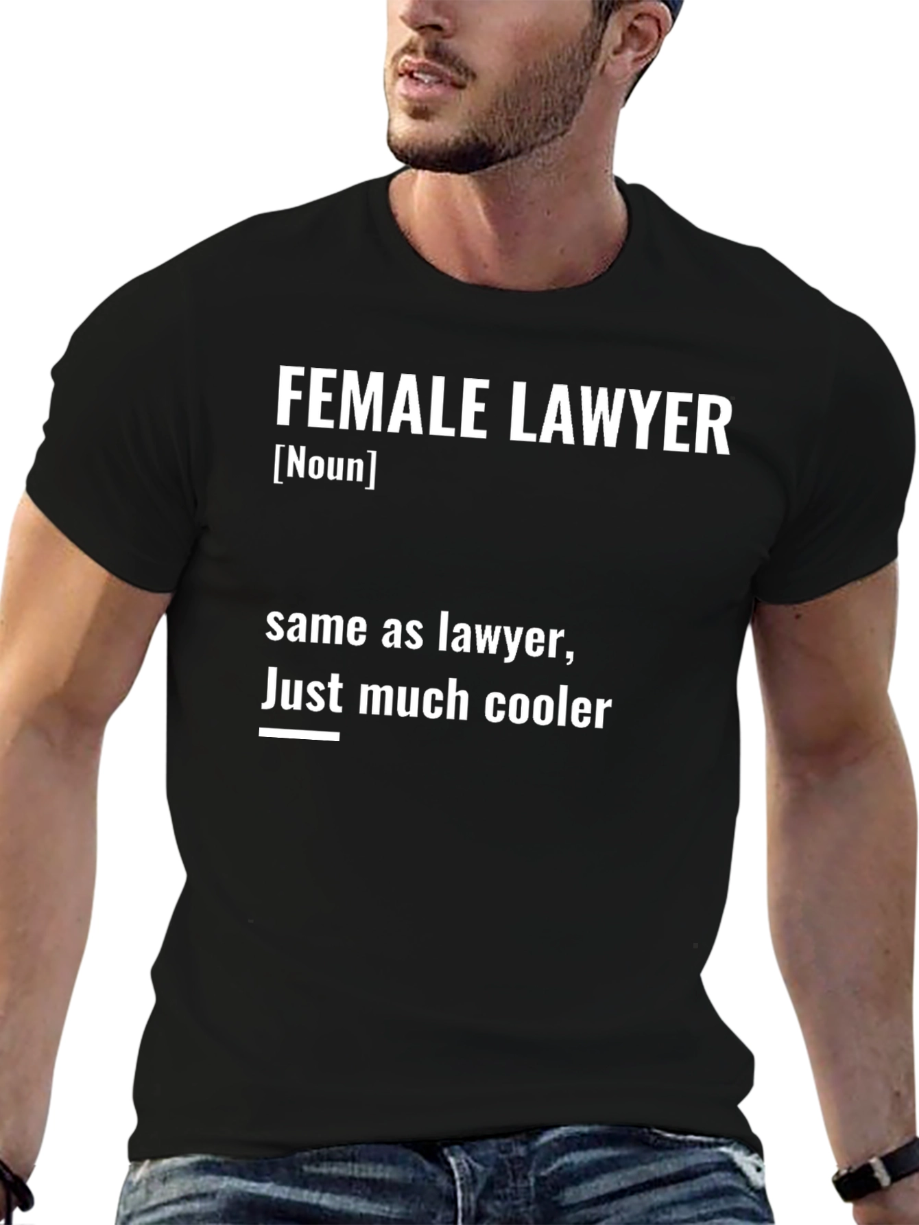 Black Female Lawyer Definition Black T-Shirt view 6
