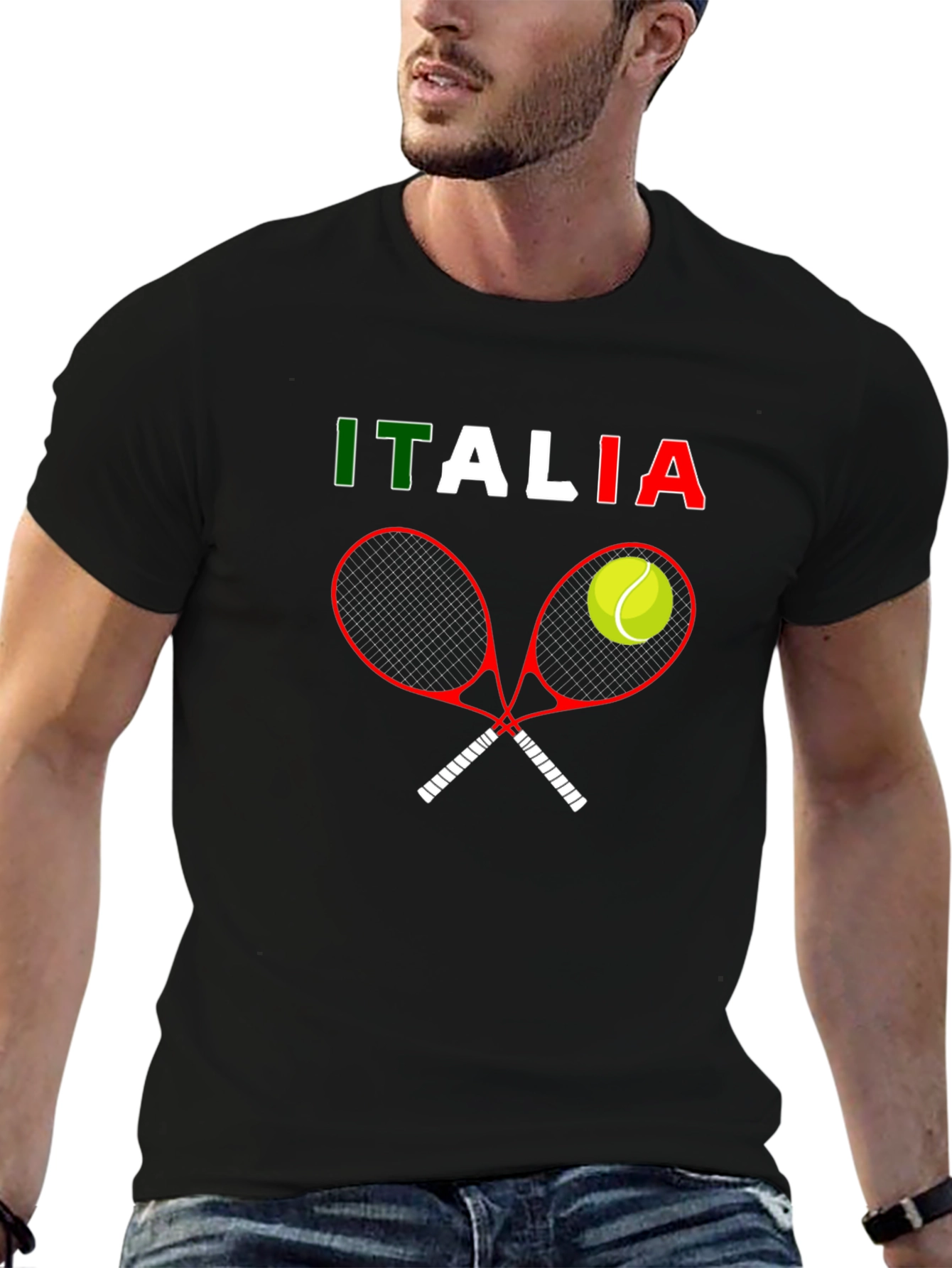 Italia Tennis T-Shirt - Fun Graphic Tee - 6