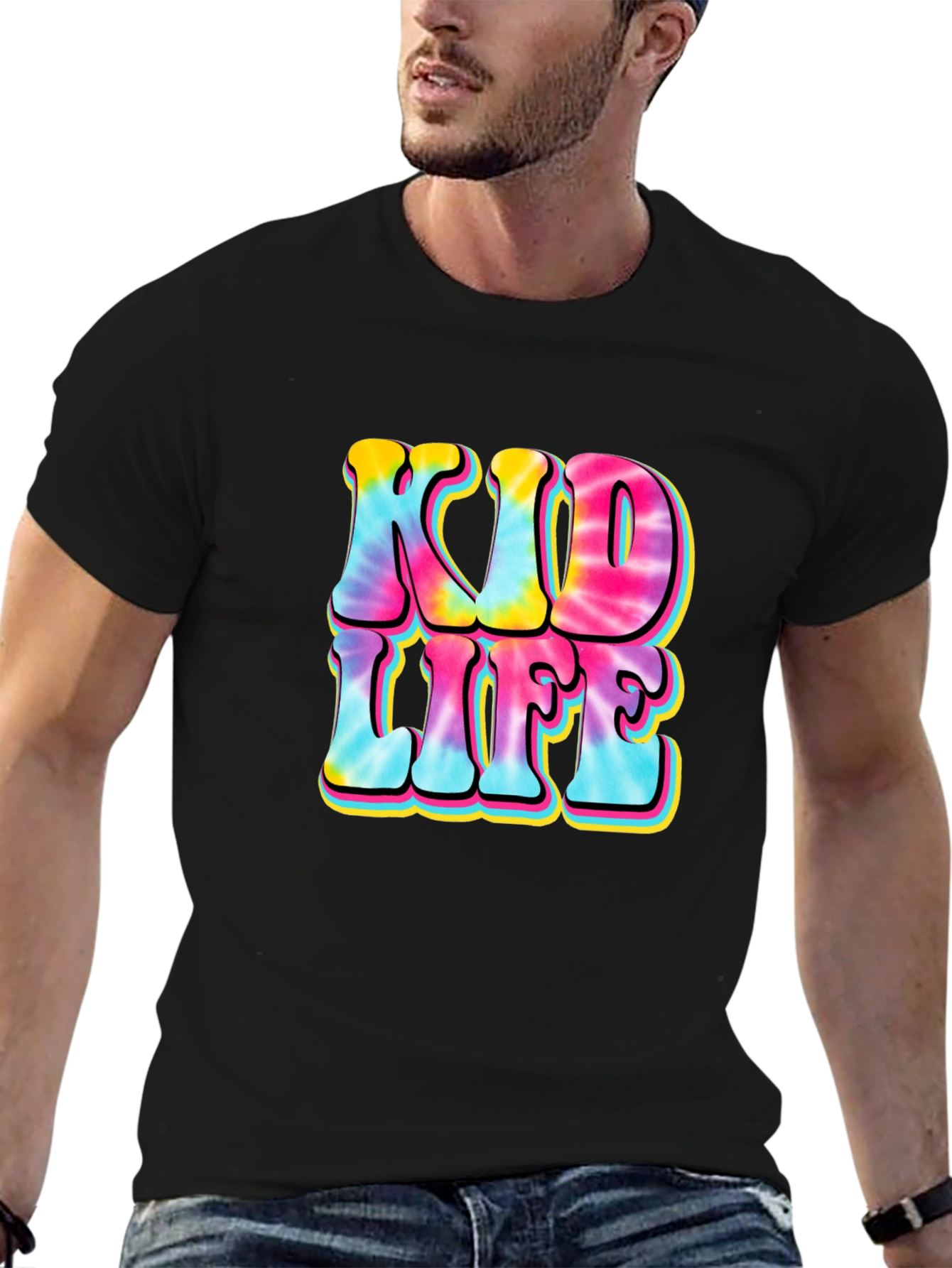 Black Kid Life Tie Dye Graphic Tee view 6