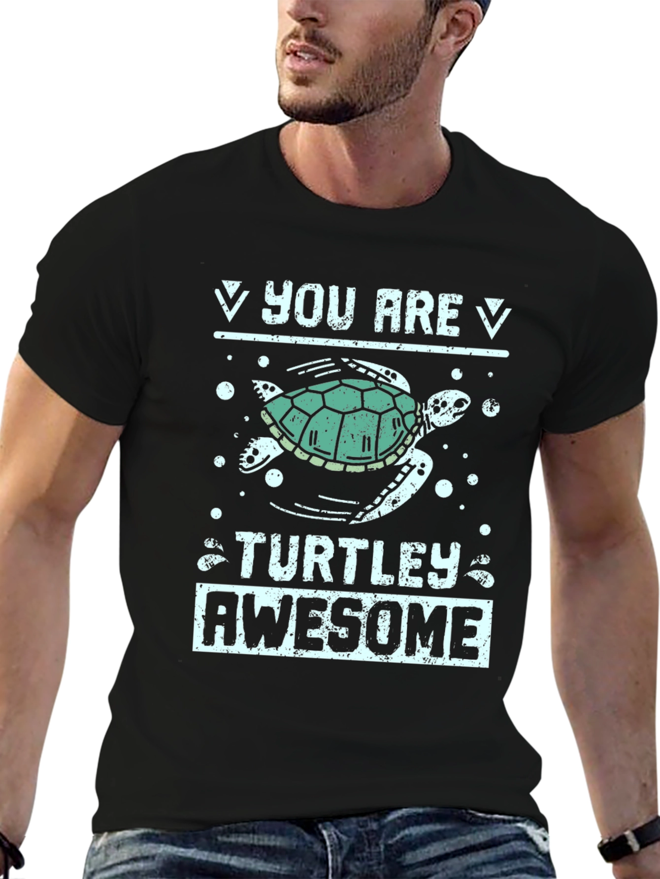 Black Turtley Awesome Graphic Tee view 6