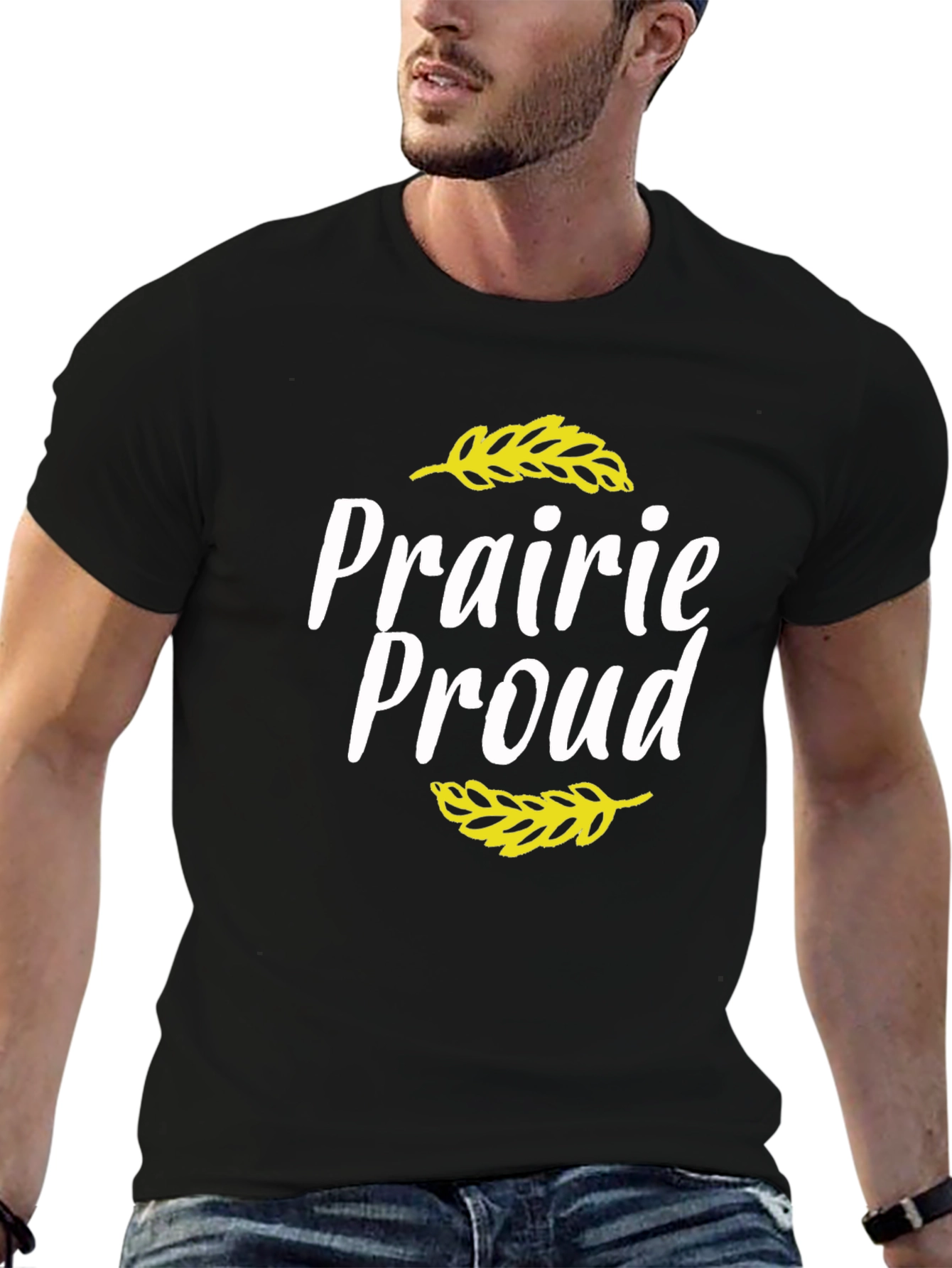 Black Prairie Proud Graphic Tee - Soft Black T-Shirt view 6