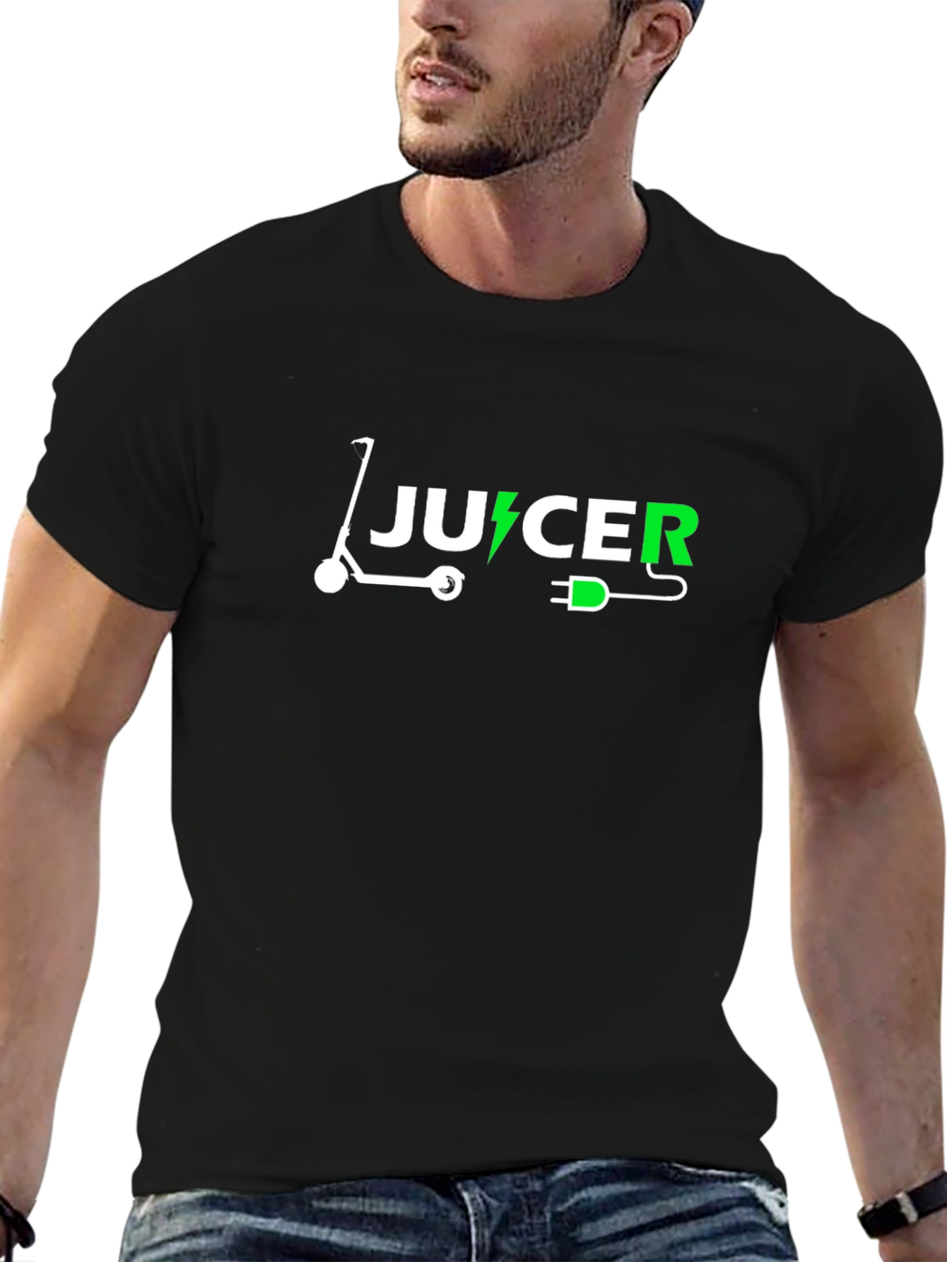 Black Electric Juicer T-Shirt - Modern Streetwear view 6