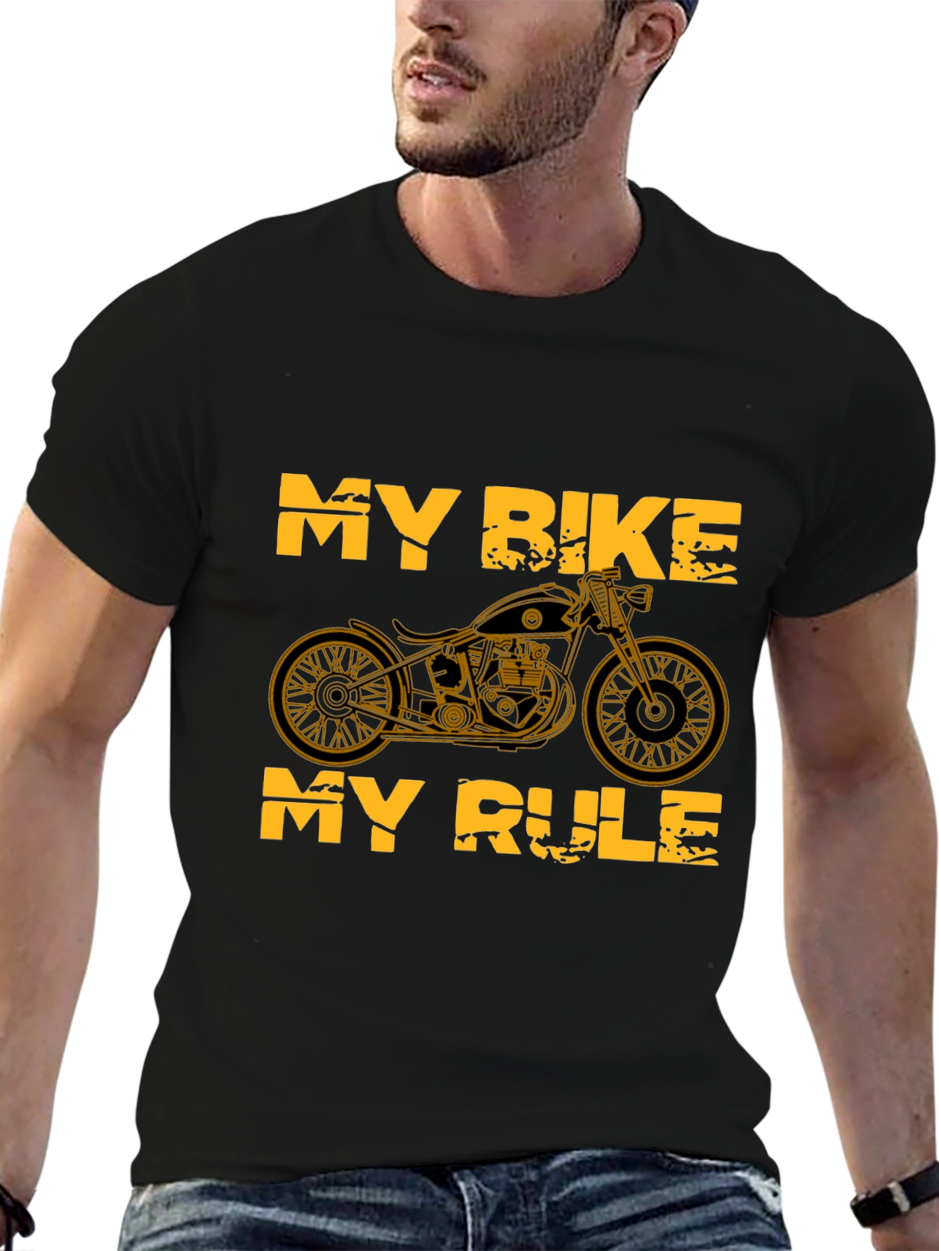Black My Bike My Rule Graphic Tee view 6
