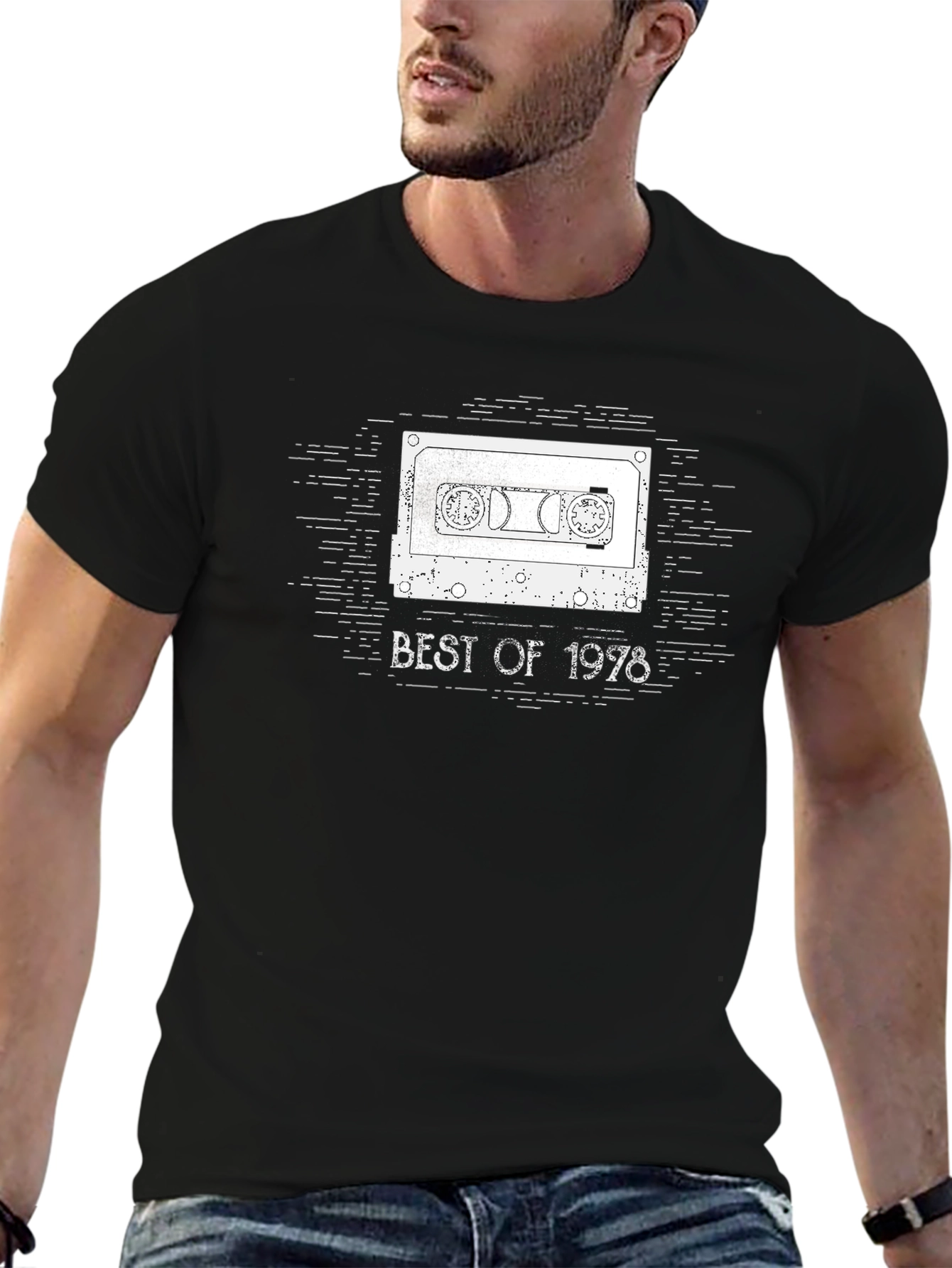 Black Best of 1978 Cassette Tape T-Shirt view 6