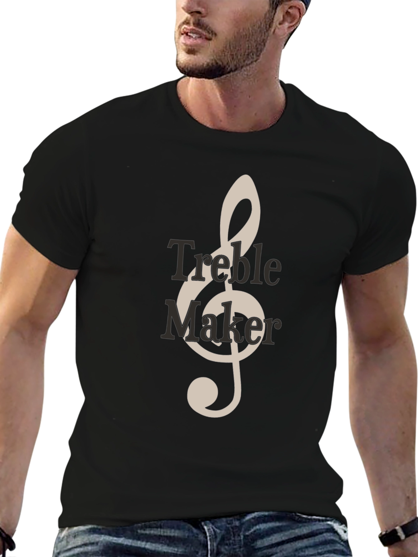 Black Treble Maker Graphic Tee - Music Lover's T-Shirt view 6