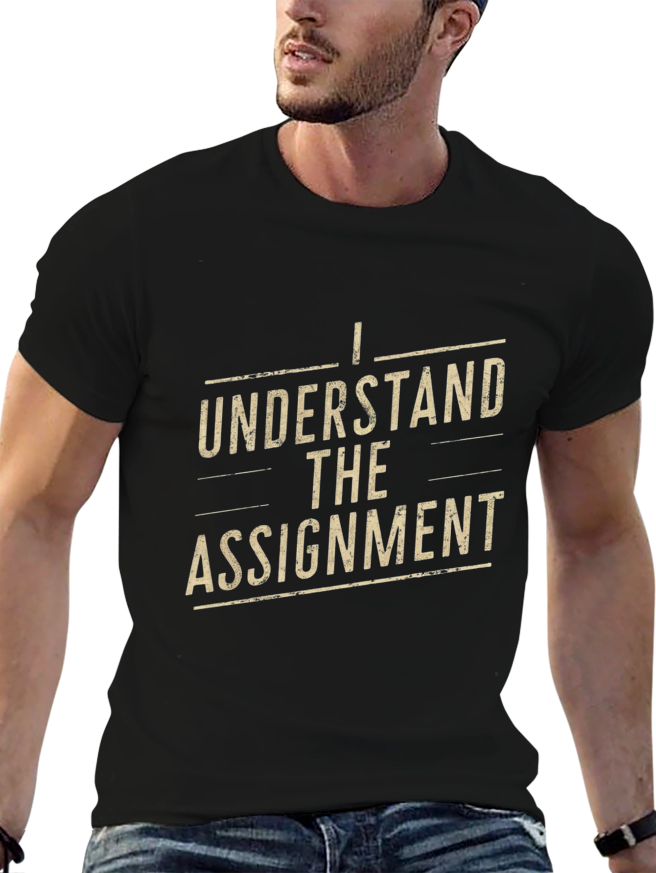 Black I Understand The Assignment Black Graphic Tee view 6