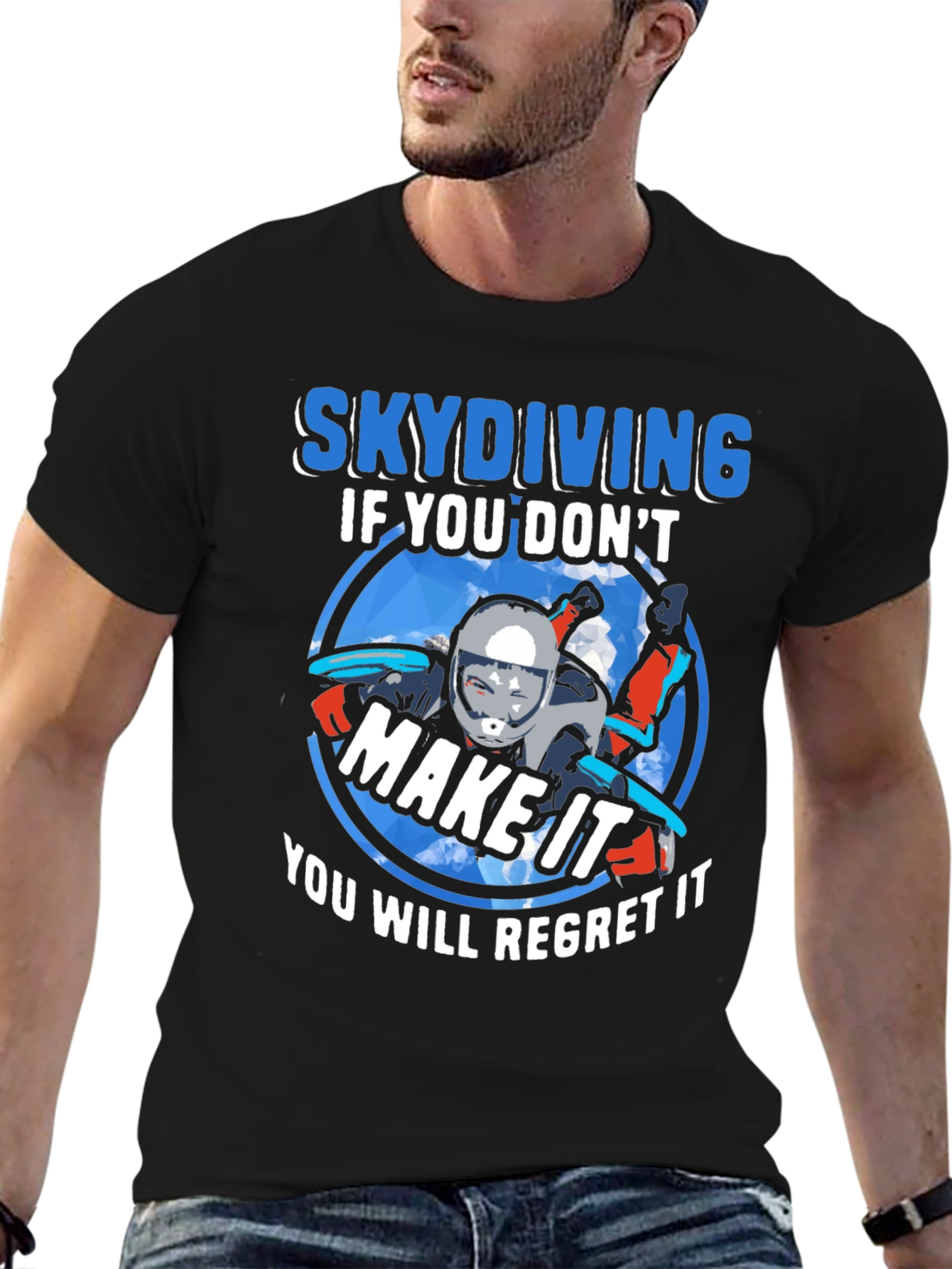 Black Skydiving If You Don't Make It T-Shirt view 6