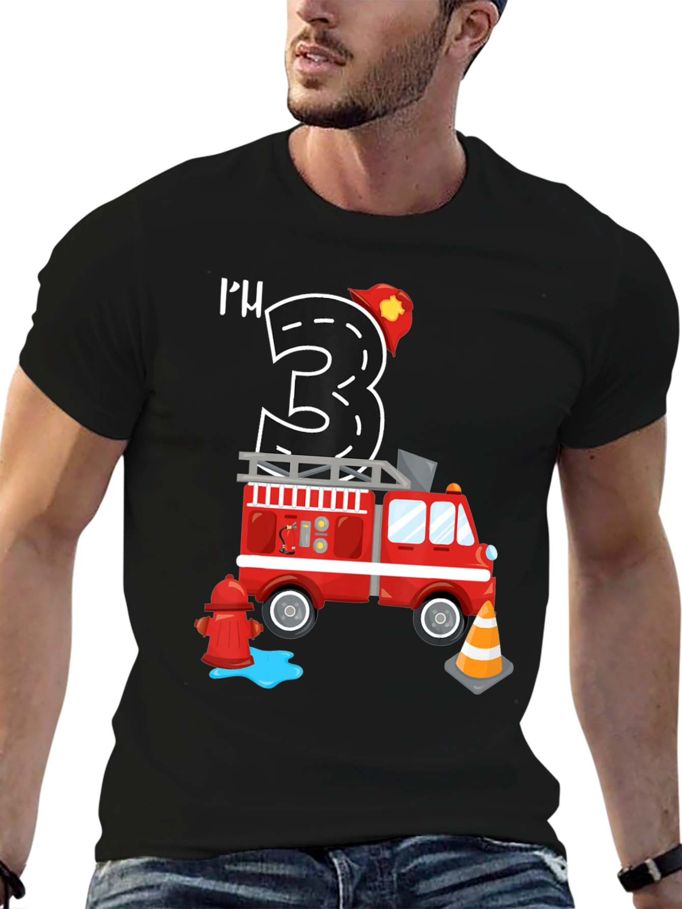 Fire Truck 3rd Birthday T-Shirt - 6
