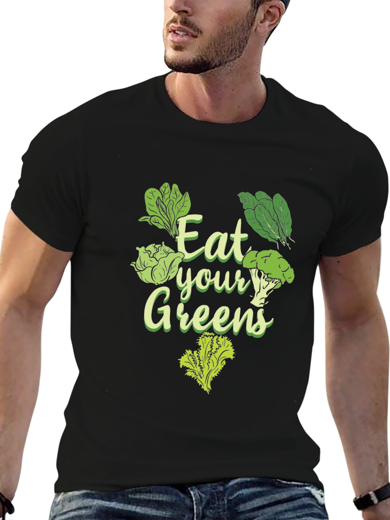 Eat Your Greens T-Shirt - Healthy Vegan Tee - 6