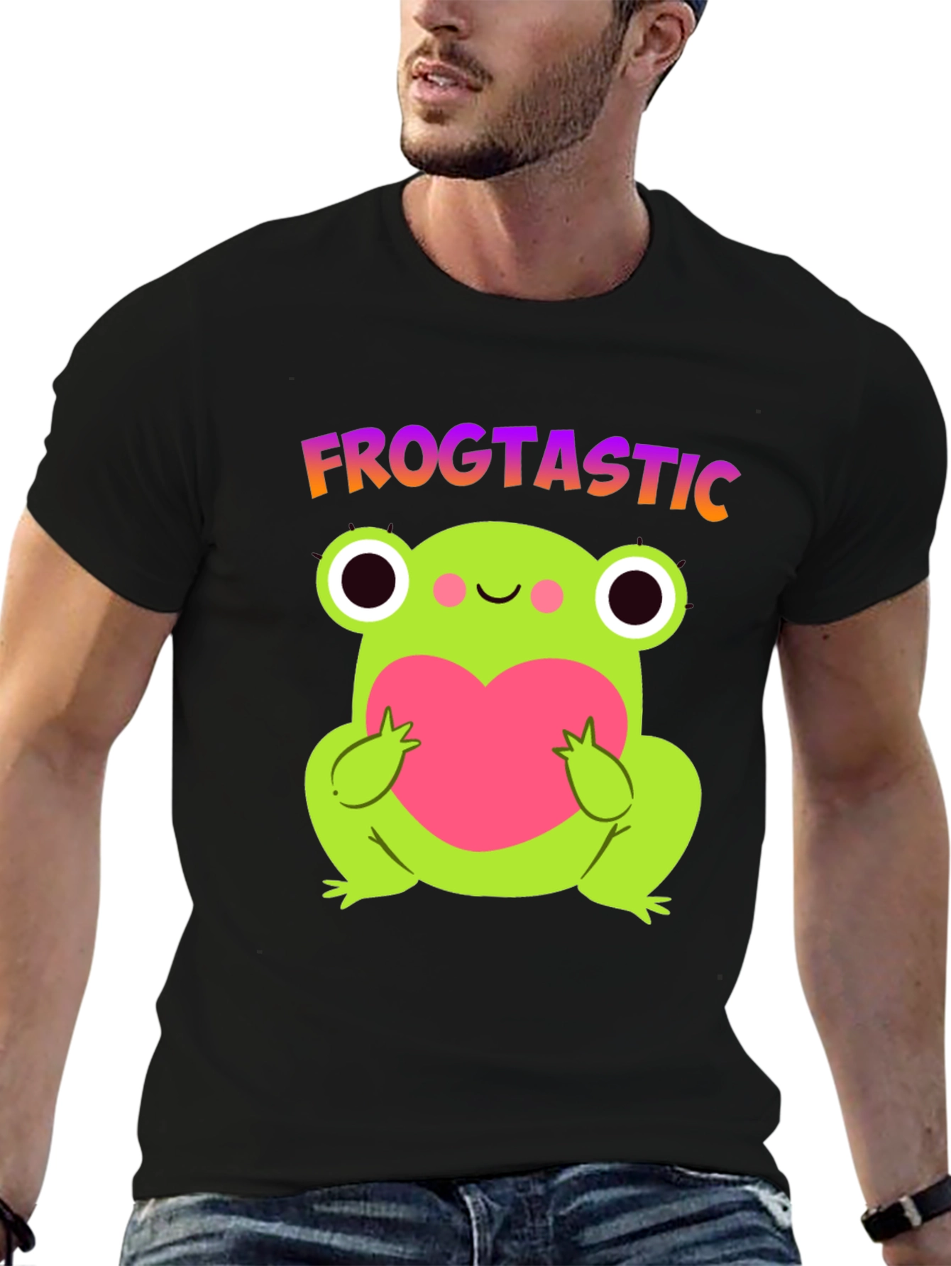 Black Frogtastic Frog Lover T-Shirt view 6