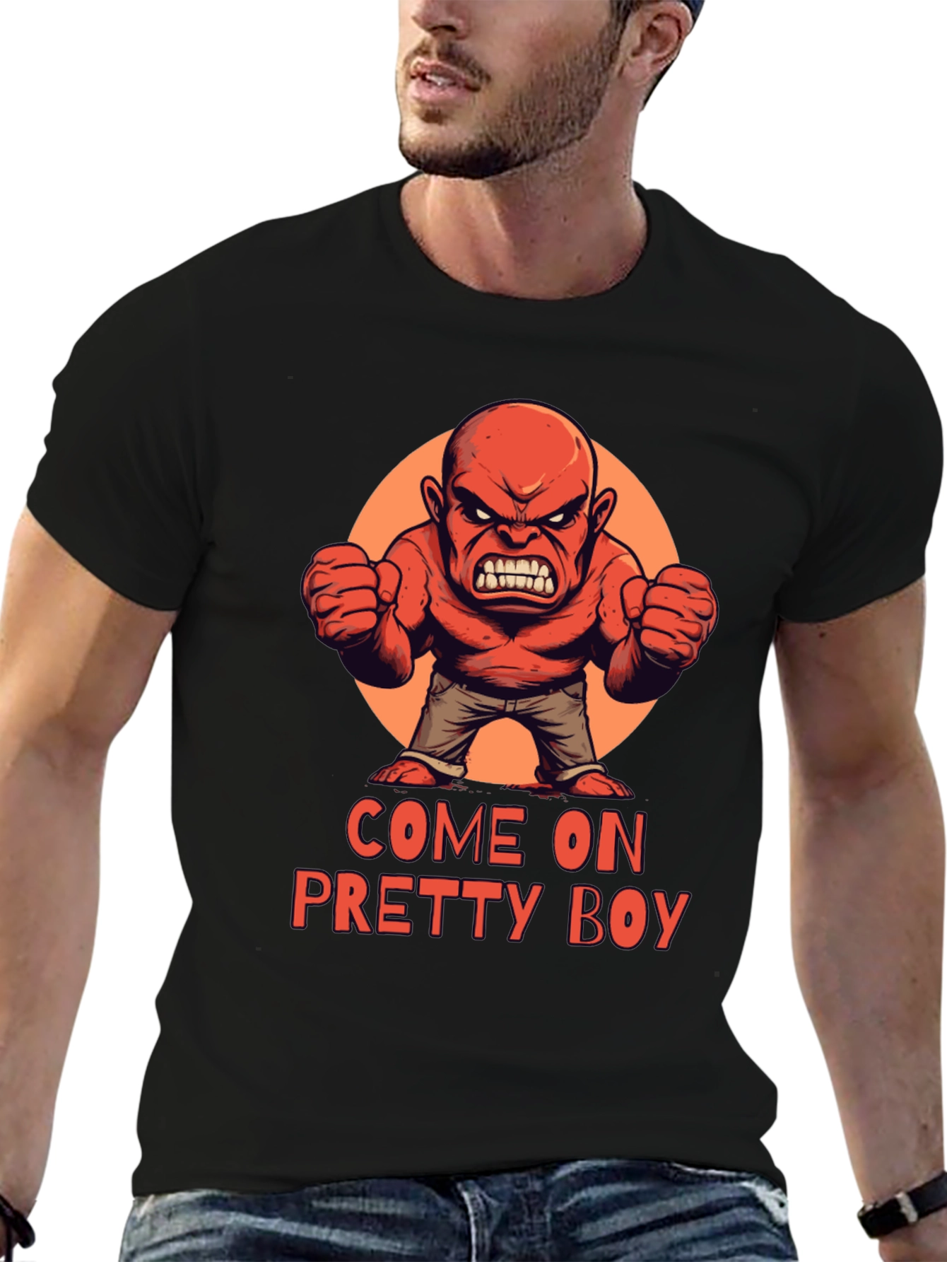Black Come On Pretty Boy T-Shirt view 6