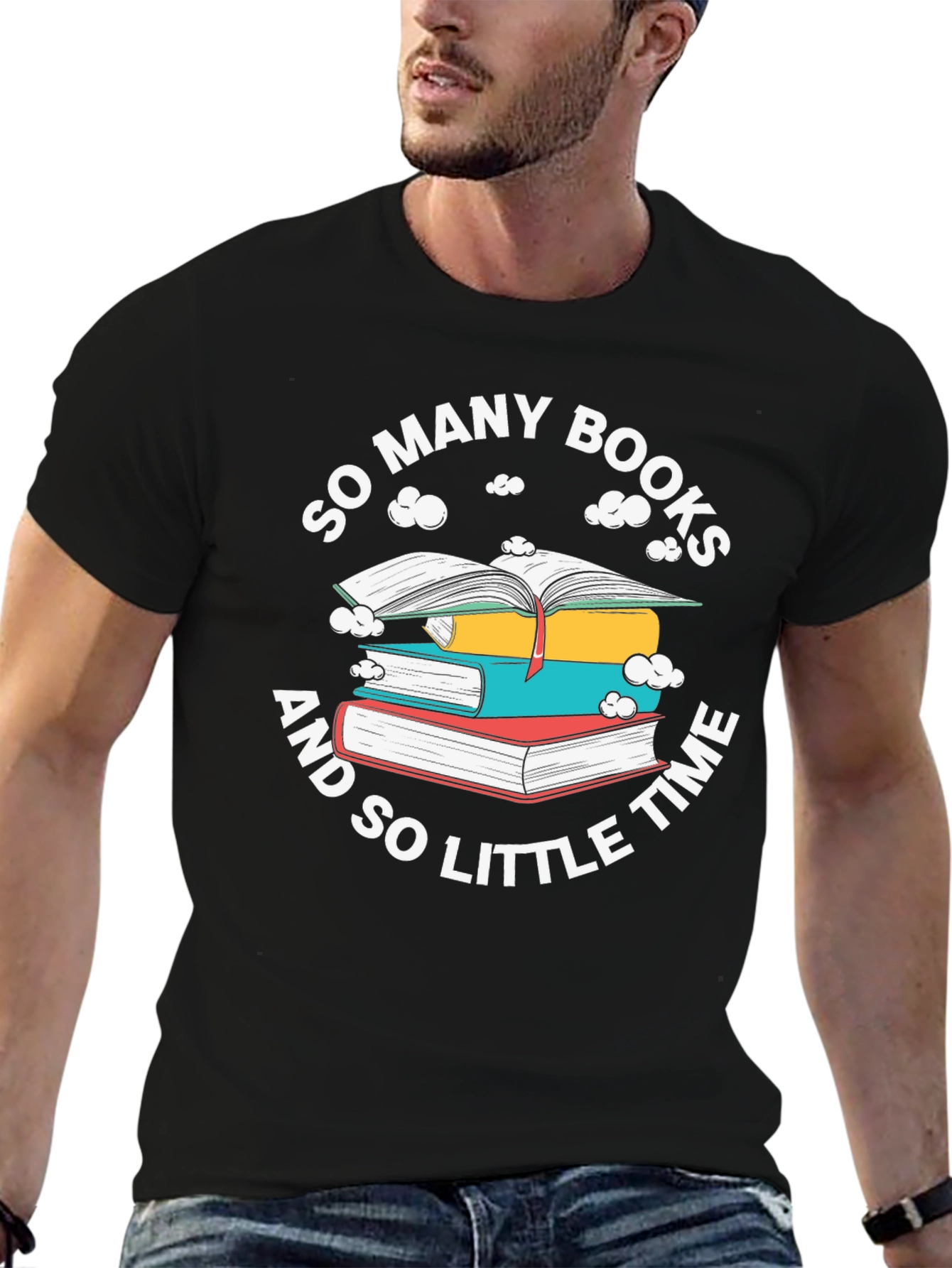Black Book Lover T-Shirt - So Many Books, So Little Time! view 6