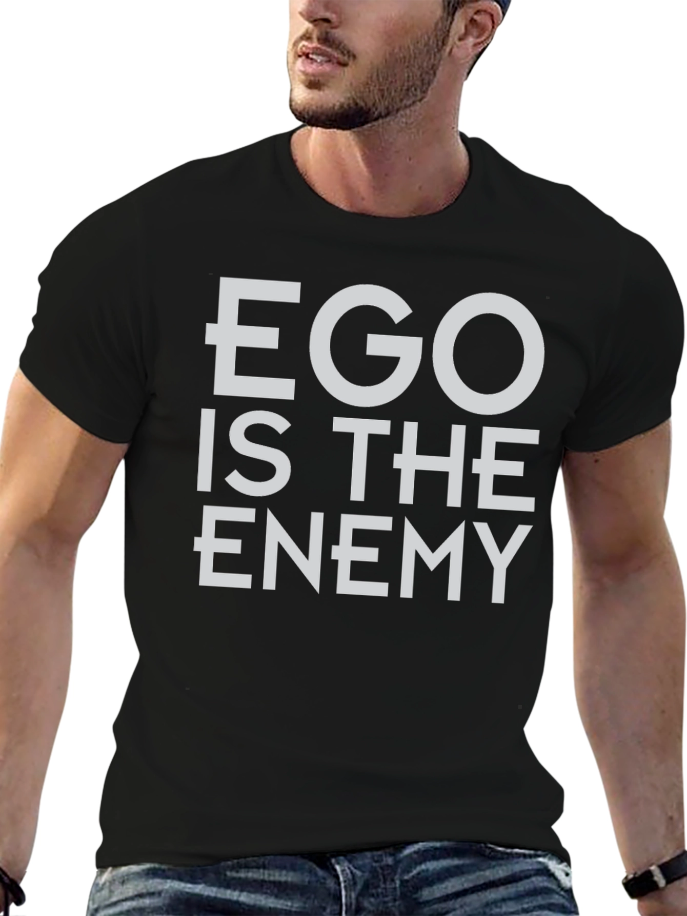 Black Ego Is The Enemy Graphic Tee - Black view 6