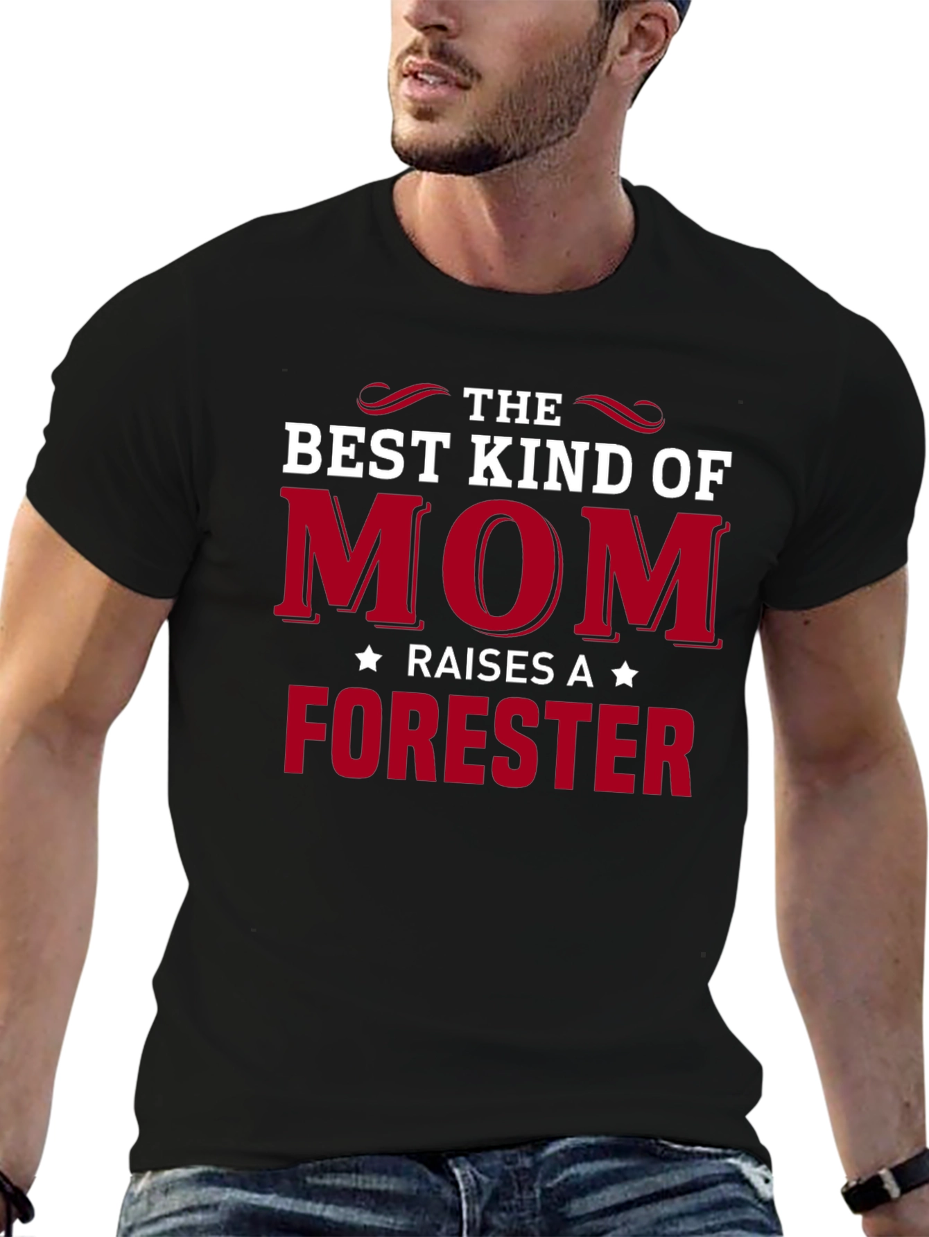 Black Best Kind of Mom Raises A Forester Graphic Tee view 6