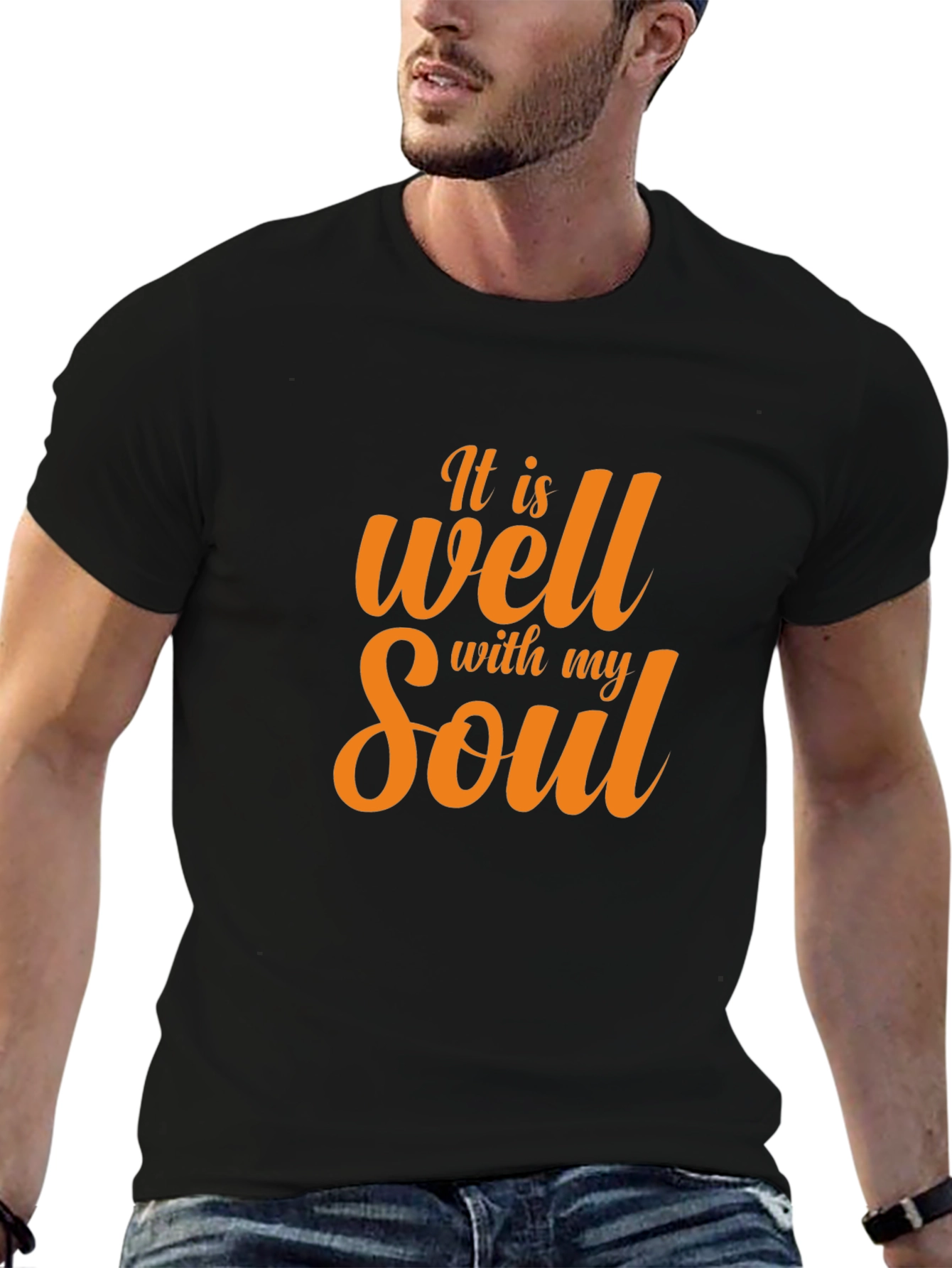 Black It Is Well With My Soul Black T-Shirt view 6