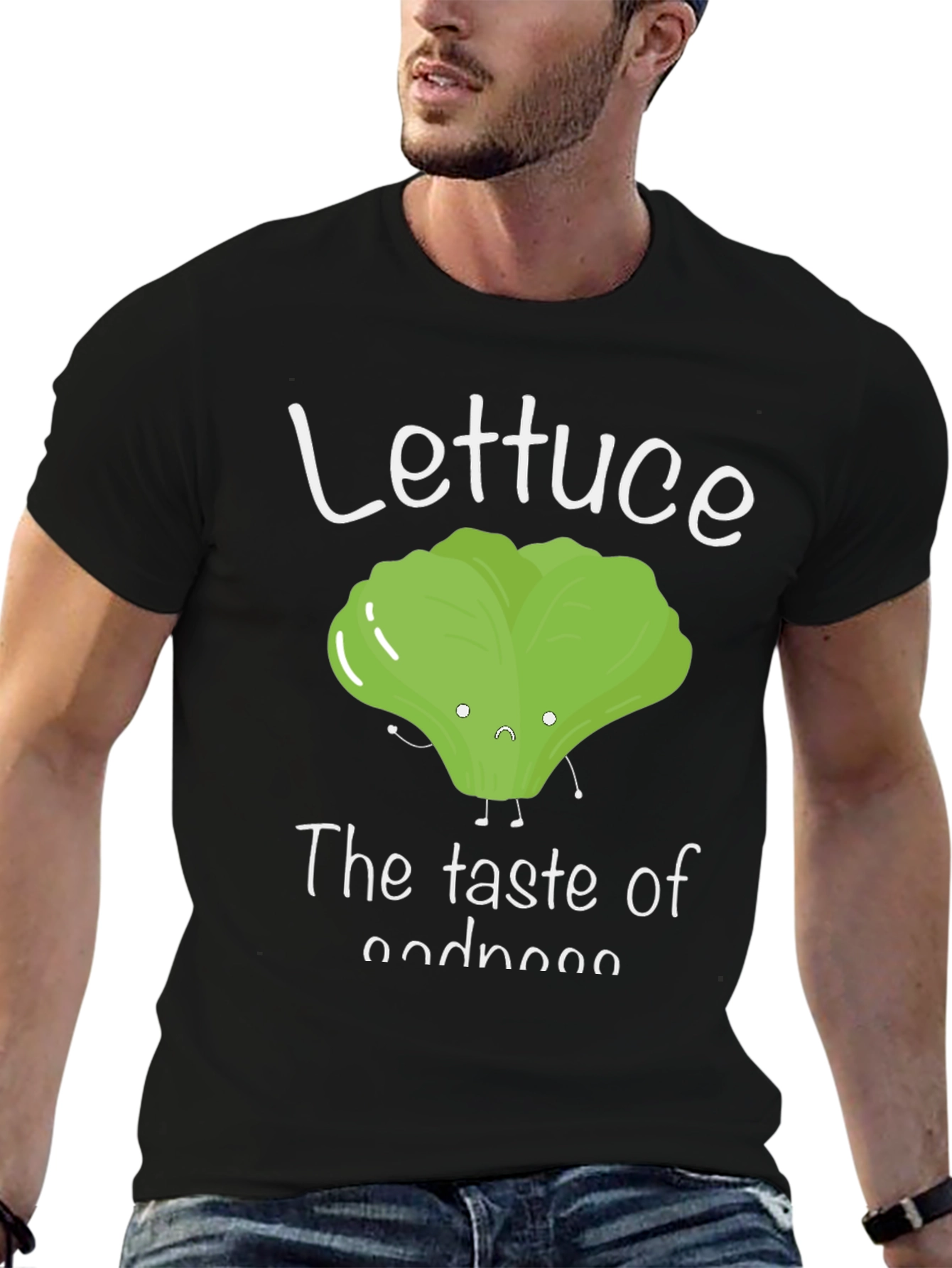 Black Lettuce 'The Taste of Goodness' Funny Graphic Tee view 6