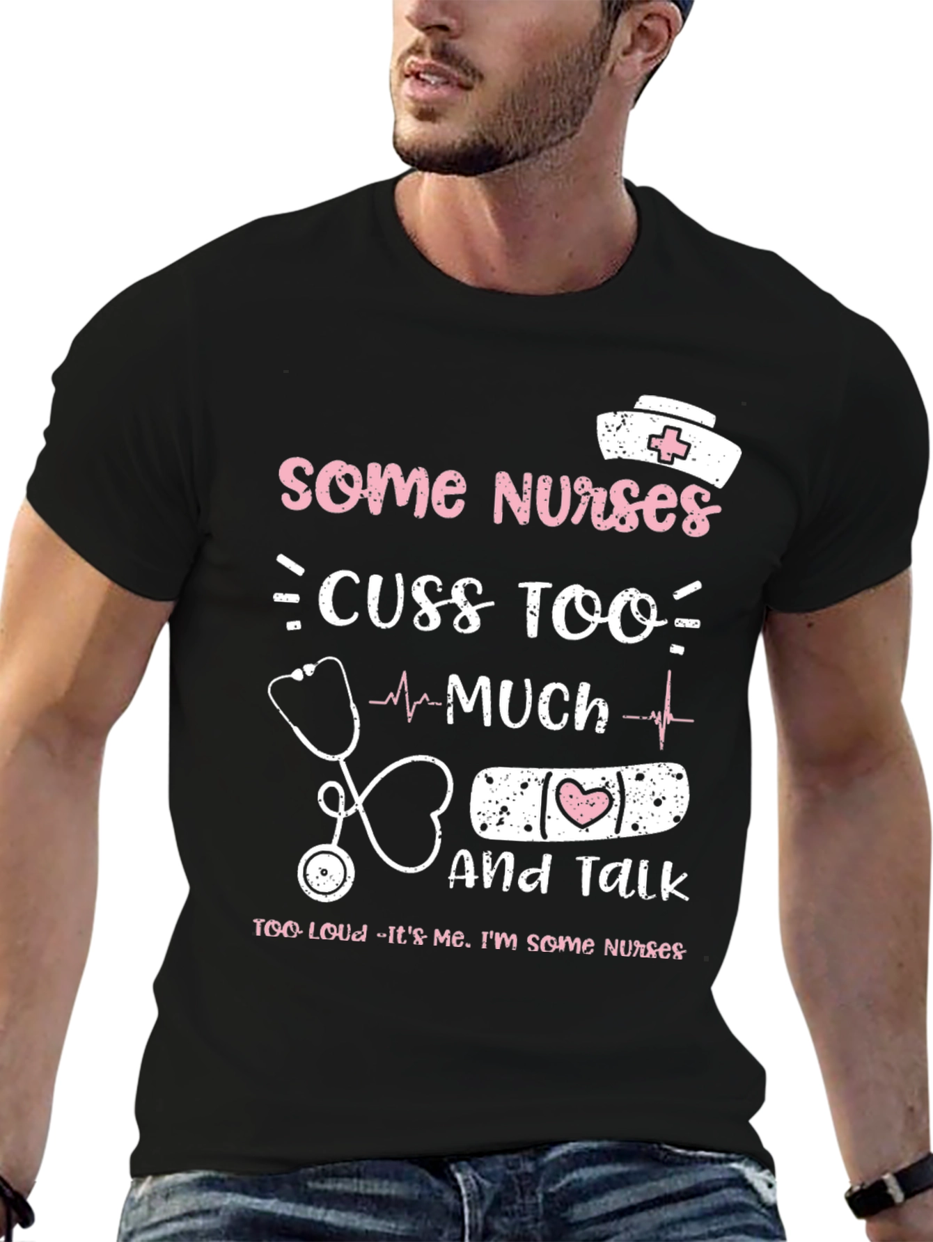 Black Some Nurses T-Shirt Funny Nurse Gift view 6